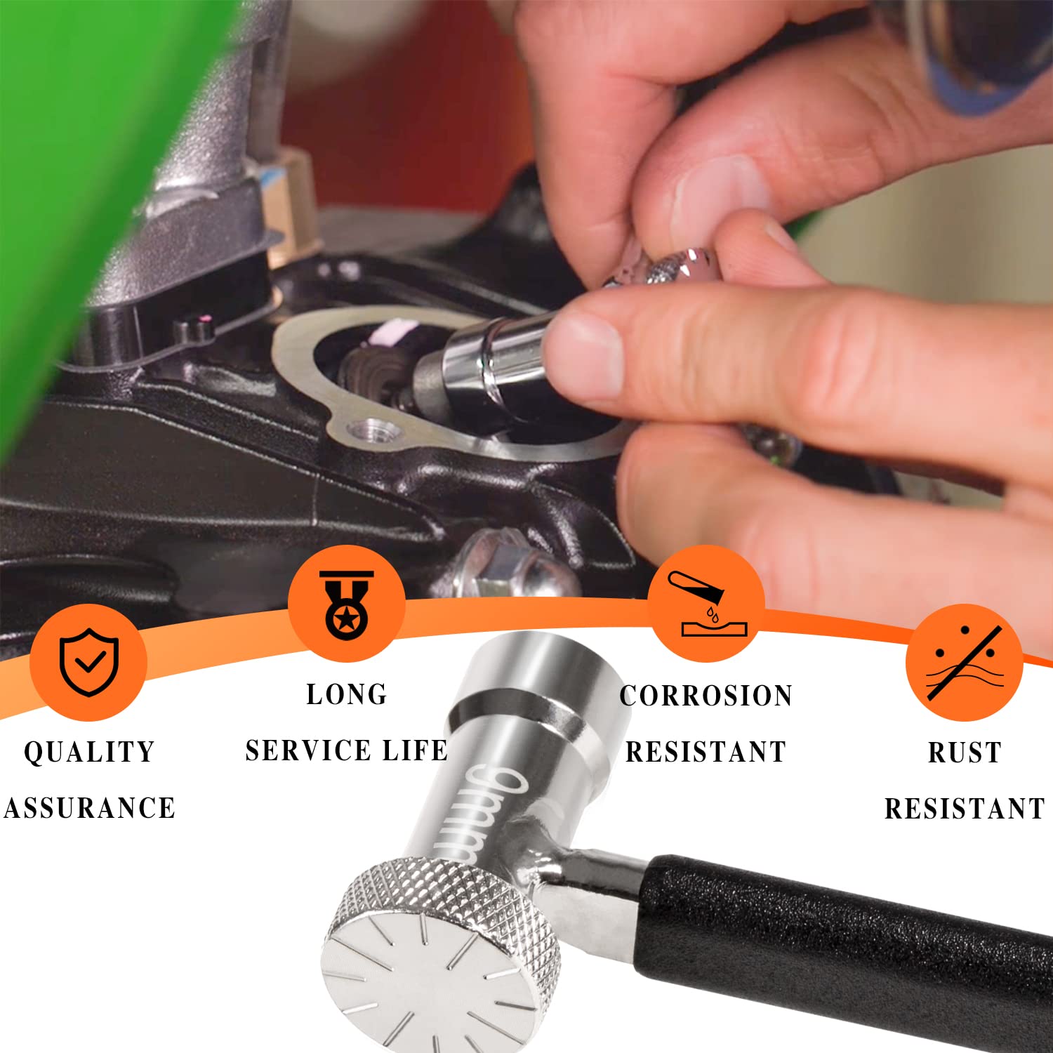 besttruck Valve Tappet Adjusting Wrench Tool Kit for Motorcycles ATVs & ATCs, Include 9mm Lock Nut Wrench with 3mm Tappet Adjust