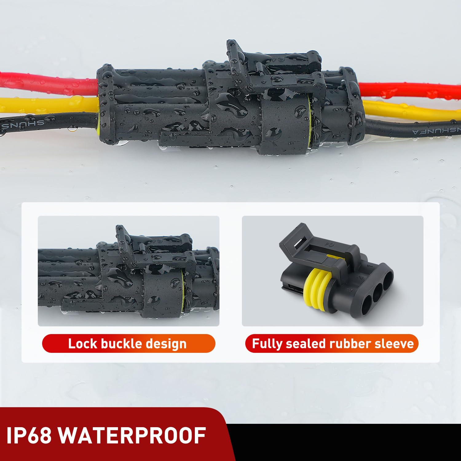 Nilight 622Pcs 1 2 3 4 5 6 Pin Electrical Connector Plug Male Female Terminal Wire Connectors Waterproof Quick Connect Set For C