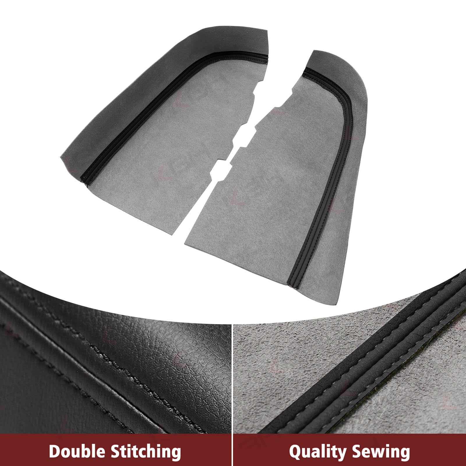 KBH Rear Door Panel Armrest Cover Upholstery for Honda Pilot 2009 2010 2011 2012 2013 2014 2015, Vinyl Leather, Anti-Scratch, 1