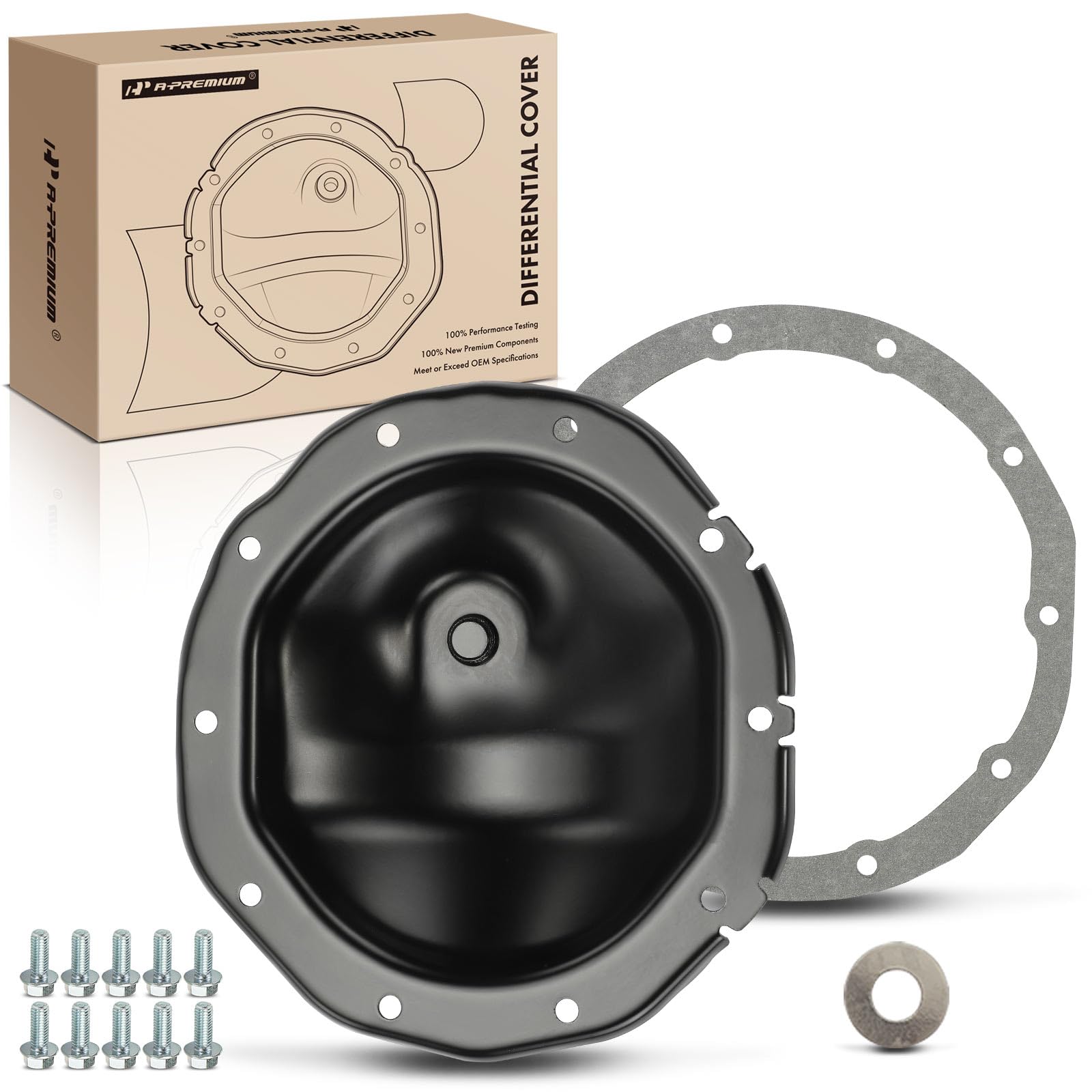A-Premium Rear Differential Cover with Gasket & Magnet Compatible with Escalade Silverado Sierra Suburban Express Sonoma Tahoe Y