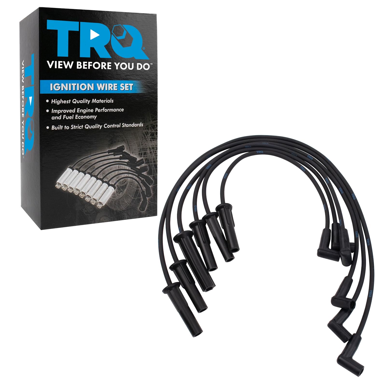 Trq Spark Plug Wire Set Compatible With 1993-1995 Chevrolet Camaro Pontiac Firebird