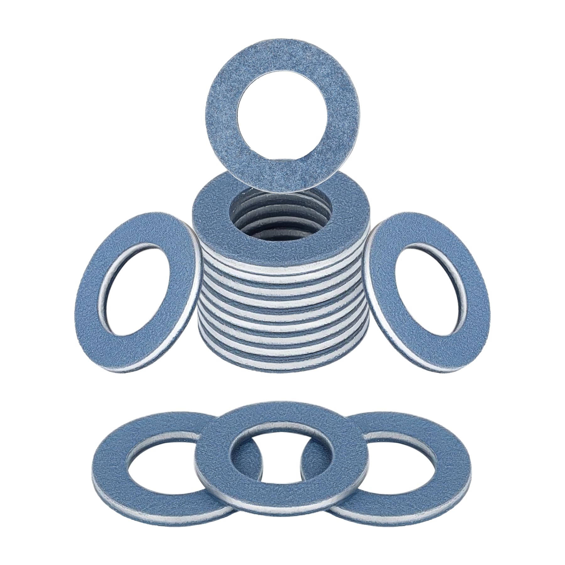 Luxlead 15 Pcs Oil Drain Plug Gasket Crush M12 Aluminum Washer Seal Rings Compatible With Toyota Lexus Camry Corolla Scion Sienn