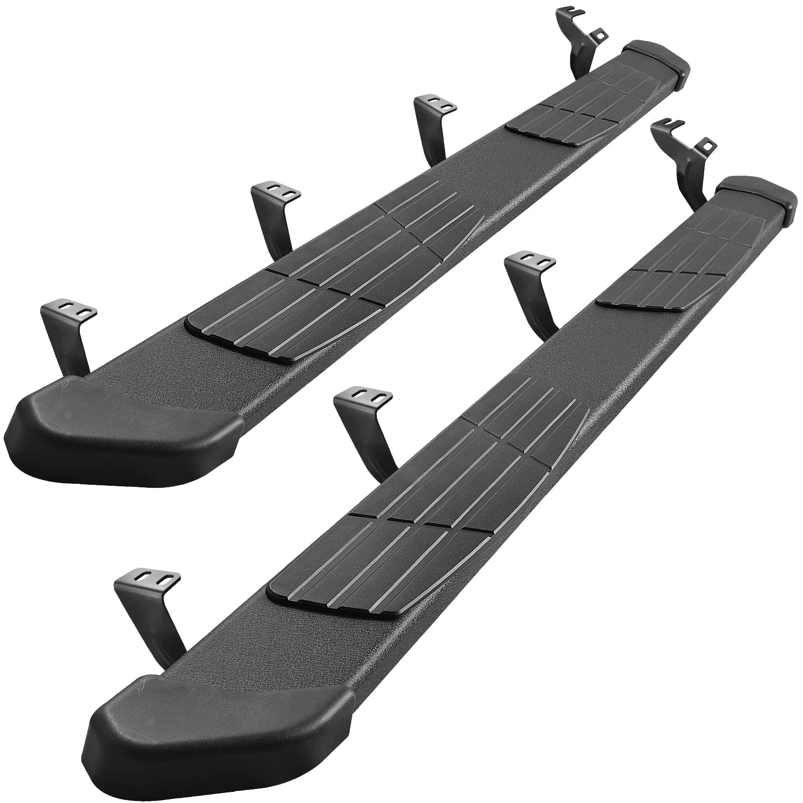 Othowe 6.5' Running Boards Compatible With 2022-2025 Toyota Tundra Crewmax Cab(4 Full-Size Door), Black Flat Oval Running Boards 2 Piece Set Tundra Side Steps Step Bars Come With 8 Brackets.