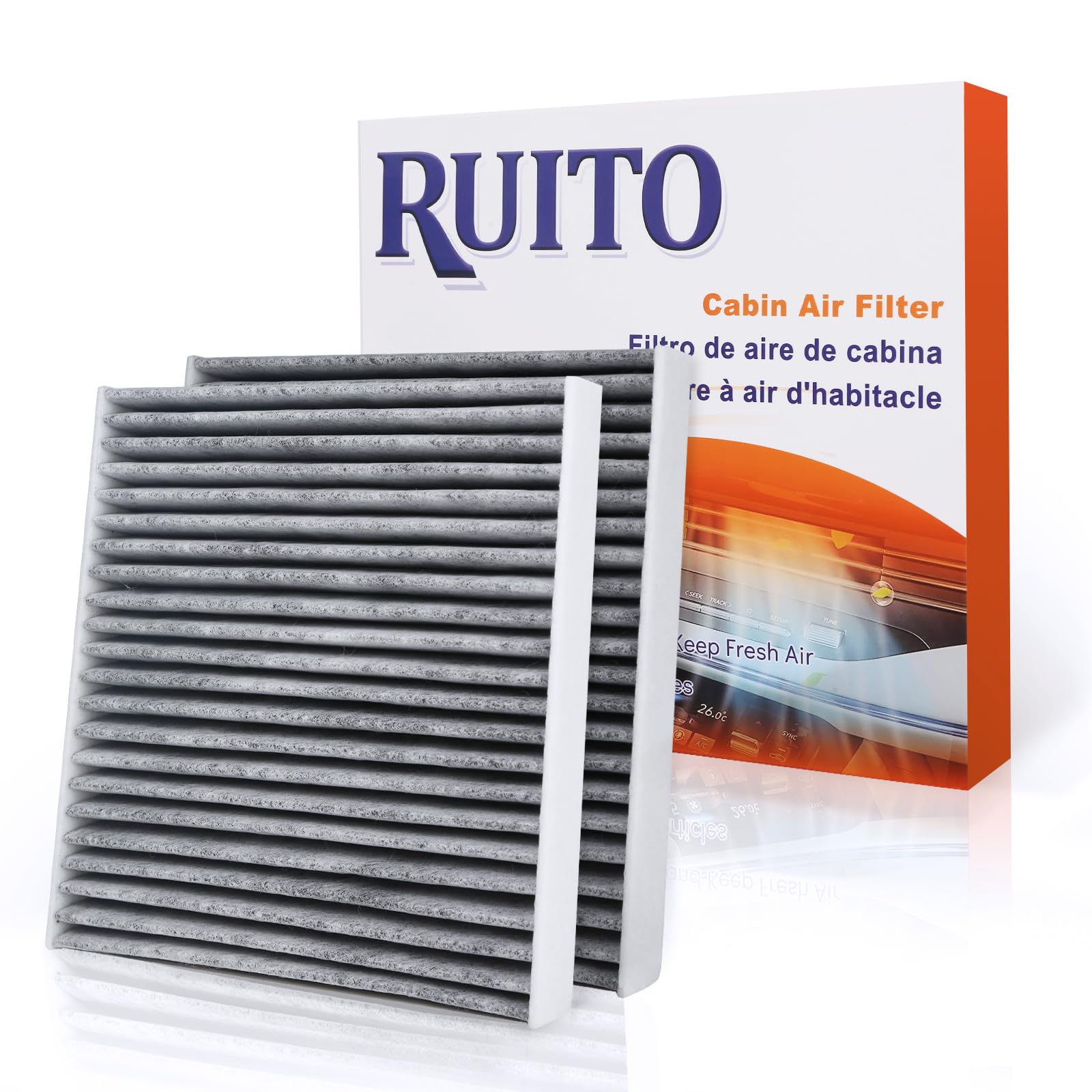 Ruito Cabin Air Filter, Fits 2016-24 Civic, 2017-24 Cr-V, 2009-20 Fit, 2016-24 Hr-V, 2010-22 Insight, 2018-24 Odyssey, 2019-24 R