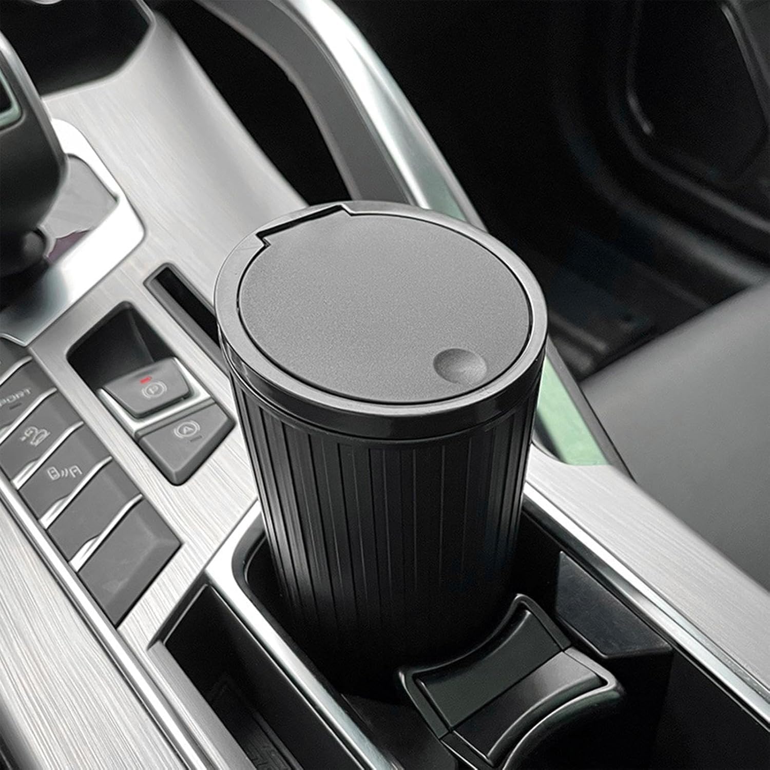 MOSPROS Plastic Mini Car Trash Can with Lid  LeakResistant Portable Small Garbage Bin for Car Cup Holder, Home, Office, Kitchen