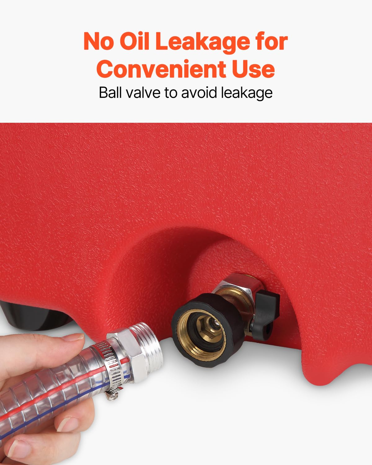 VEVOR Fuel Caddy, 16-Gal Portable Gas Storage Tank Container, 7.8 L/min Fuel Transfer Storage Tank with Hand Pump Rubber Wheels,