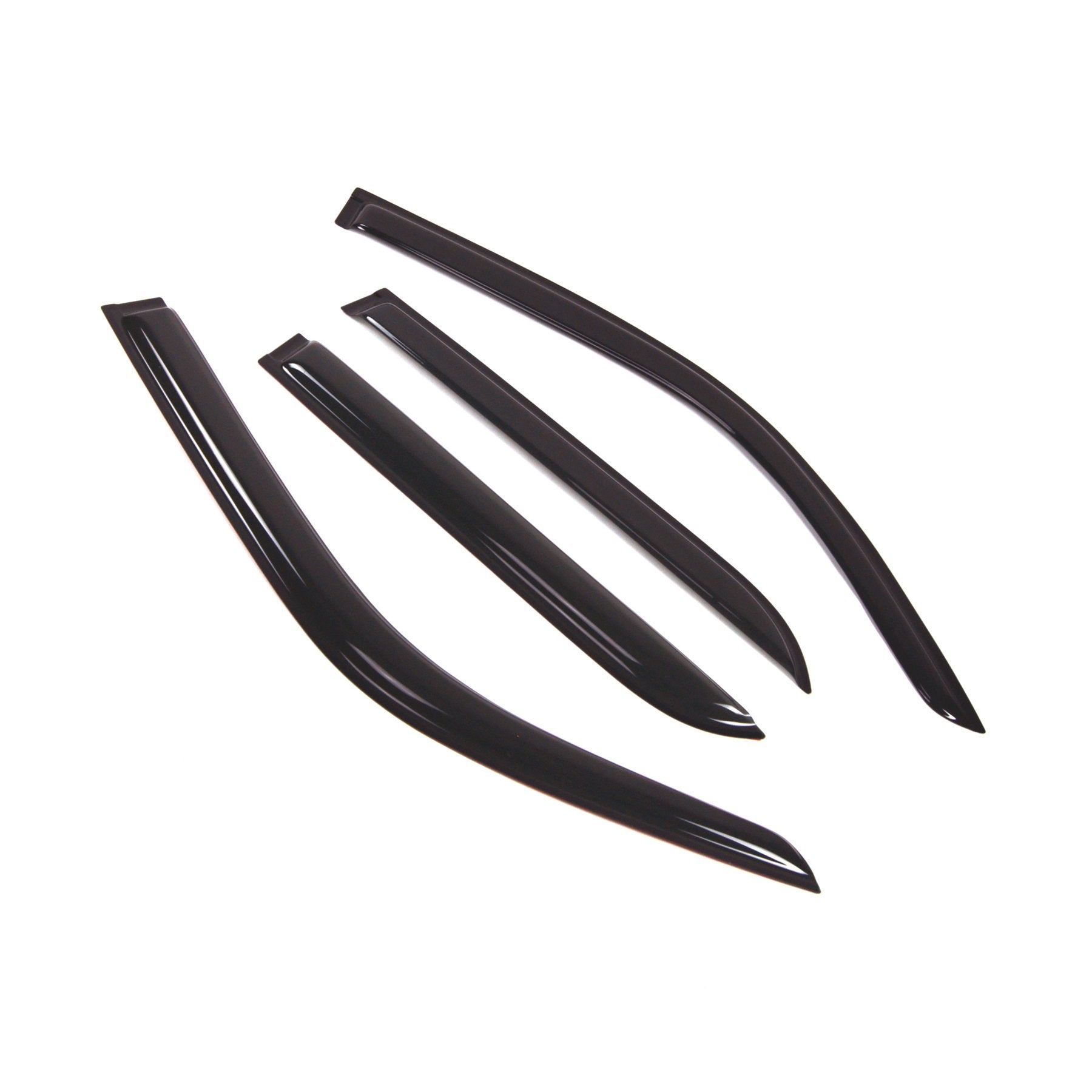 Tuningpros Window Visor Compatible With 1996-2002 Toyota 4Runner, Dgwv2-408 Outside Mount Deflector Rain Guard Dark Smoke, 4 Pcs