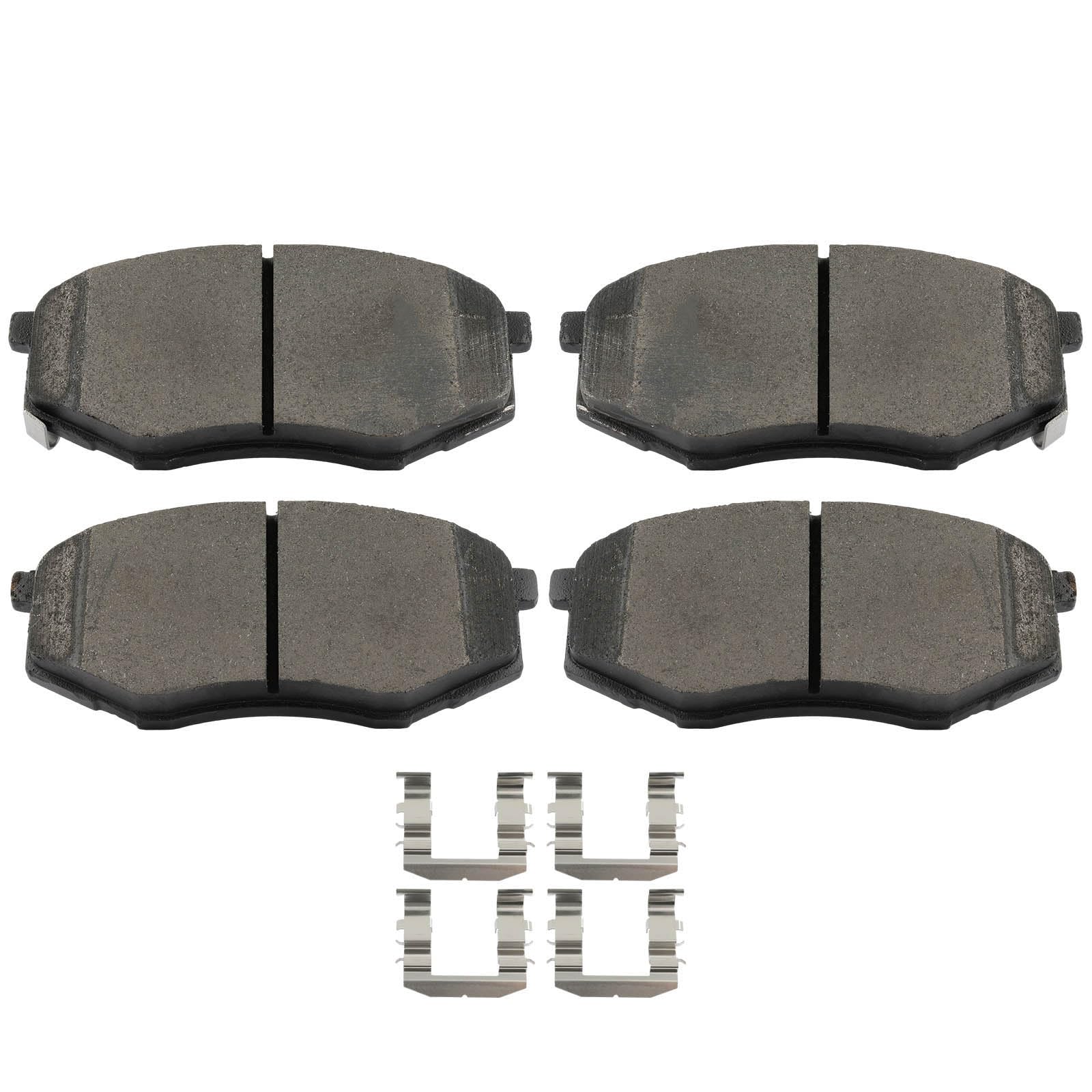 SCITOO D1447 Front Ceramic Brake Pads Sets w/Hardware Replacement For Hyundai For Tucson 2010-2012,For Kia For Sportage 2011