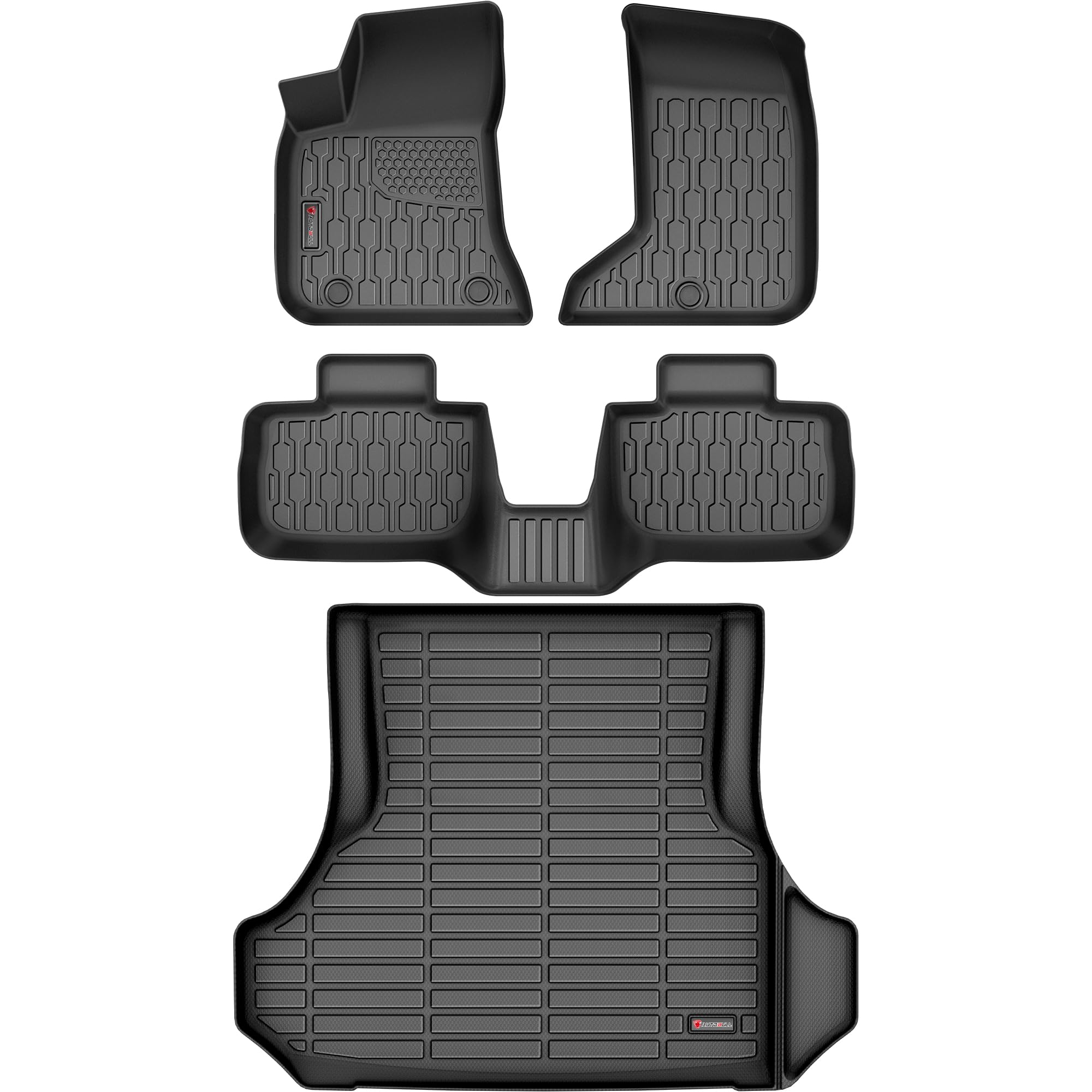 Autobull Floor Mats & Cargo Liner Compatible With 2011-2023 Dodge Charger Awd & Chrysler 300 All-Wheel Drive Only Cargo Mat, Ful