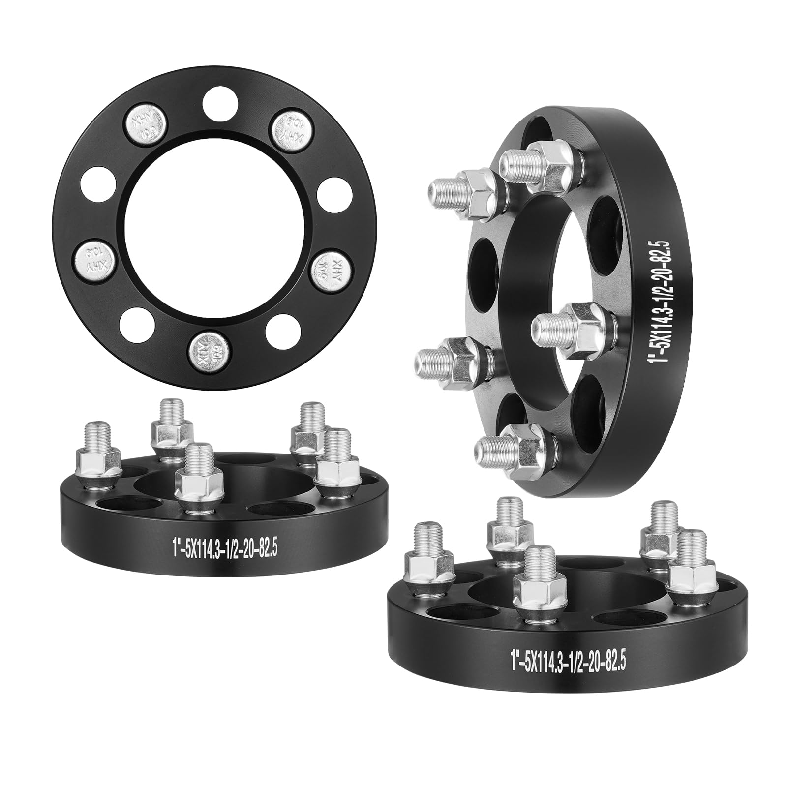VEVOR Wheel Spacers, 1 Thick 6x5.5 Wheel Adapters, 6 Lug Forged Spacer, 108 mm Bore Hubcentric M12 x1.5 Studs, Fit for 1979-2022