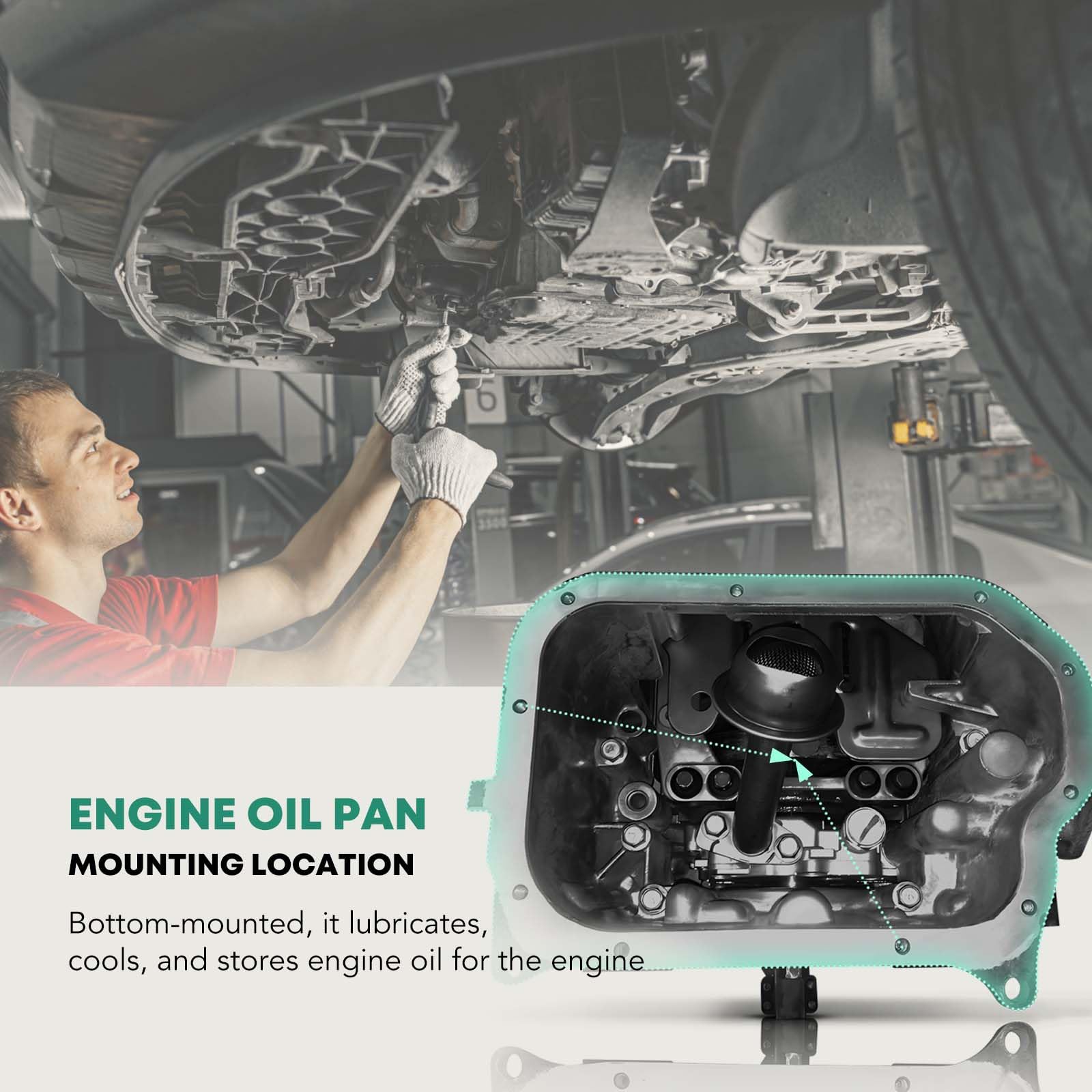 Lower Engine Oil Pan Replacement For Volkswagen Vw Beetle Jetta Golf Rabbit Passat L5 2.5L