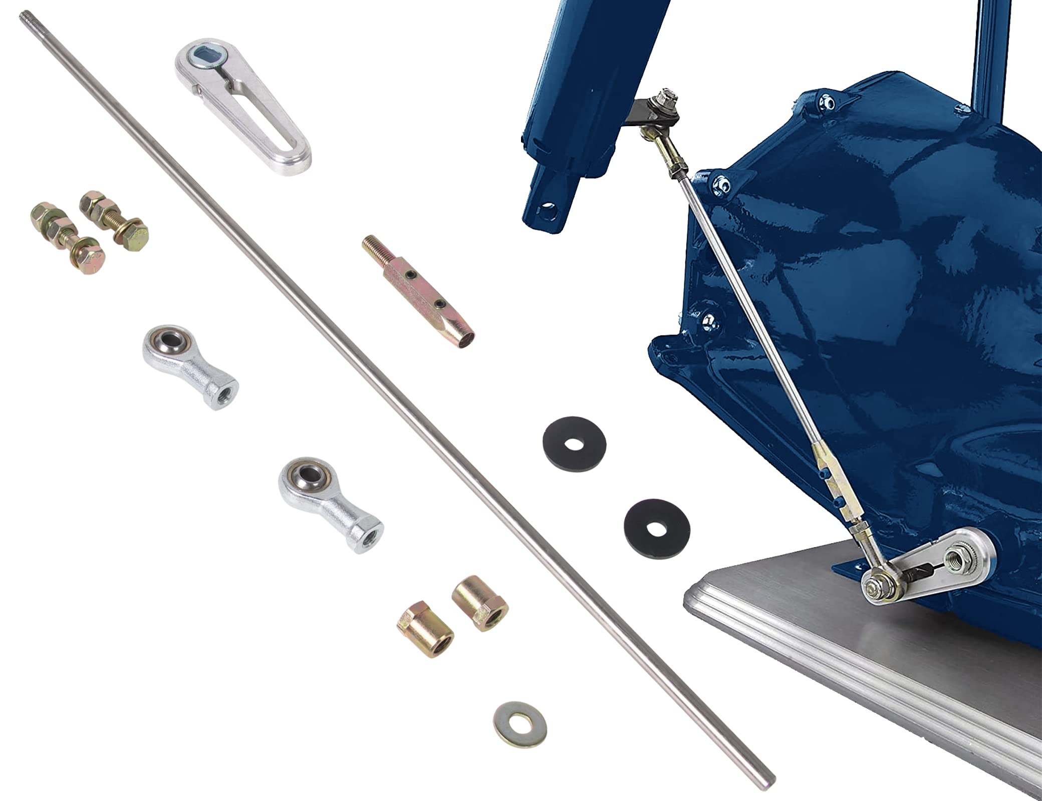 Mikoda Billet Aluminum Shift Transmission Column Linkage Kit Compatible With Gm Th200, Th350, Th400, 4L60, 4L60E, 4L80E, Th700R4 1 Set Gear