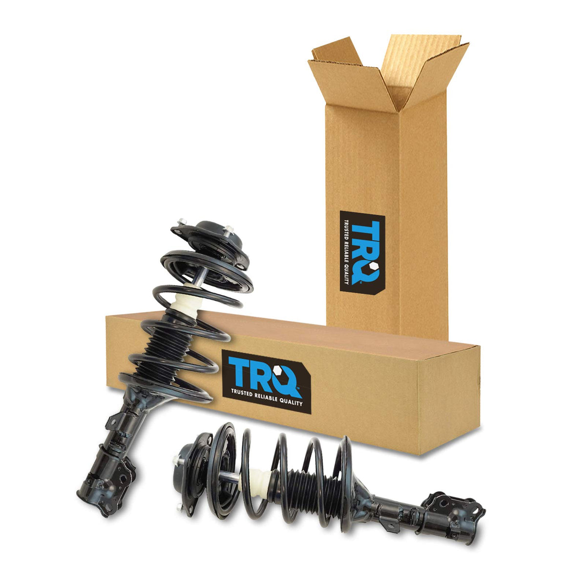 Trq Front Strut & Coil Spring Assembly Set Driver & Passenger Sides Compatible With 04-09 Kia Spectra 05-09 Spectra5