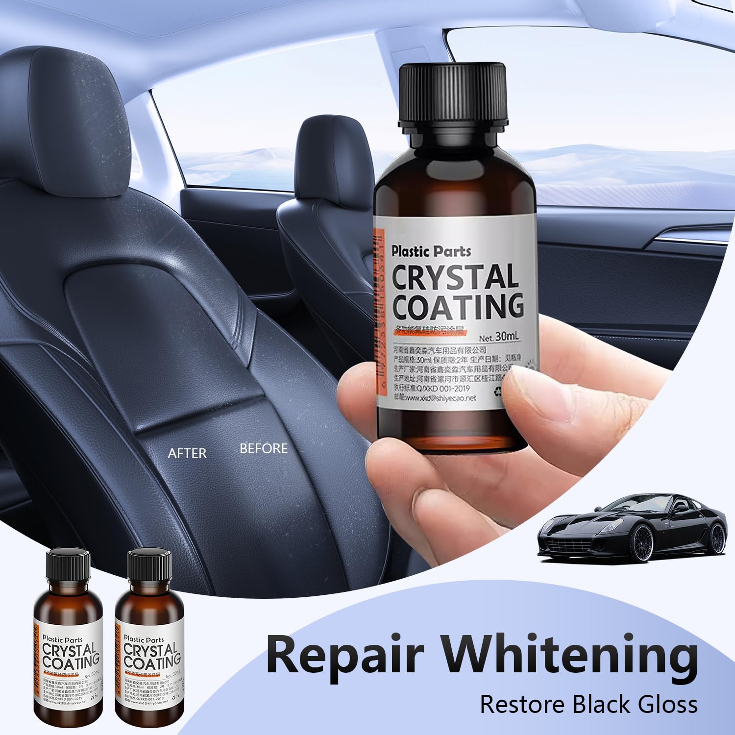 YOUSHEME Acssart Plating Refurbishing Agent, Crystal Coating for Car Plastic Parts,Car Plastic Plating Refurbishing Agent,Nano C