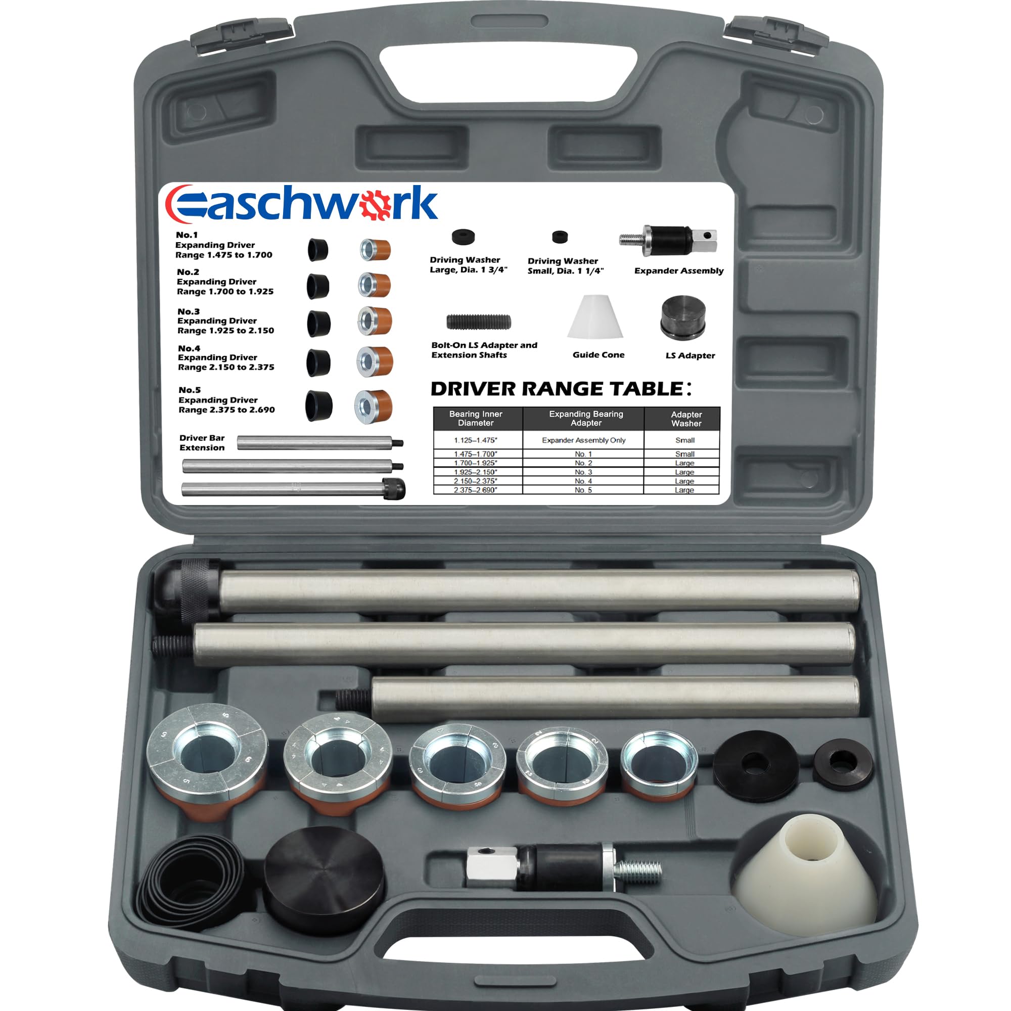 Cam Bearing Install Tool & Engine Cam Bearing Remove Kit Complete Installation & Removal Chevy Ls Engine - Covers Most Domestic