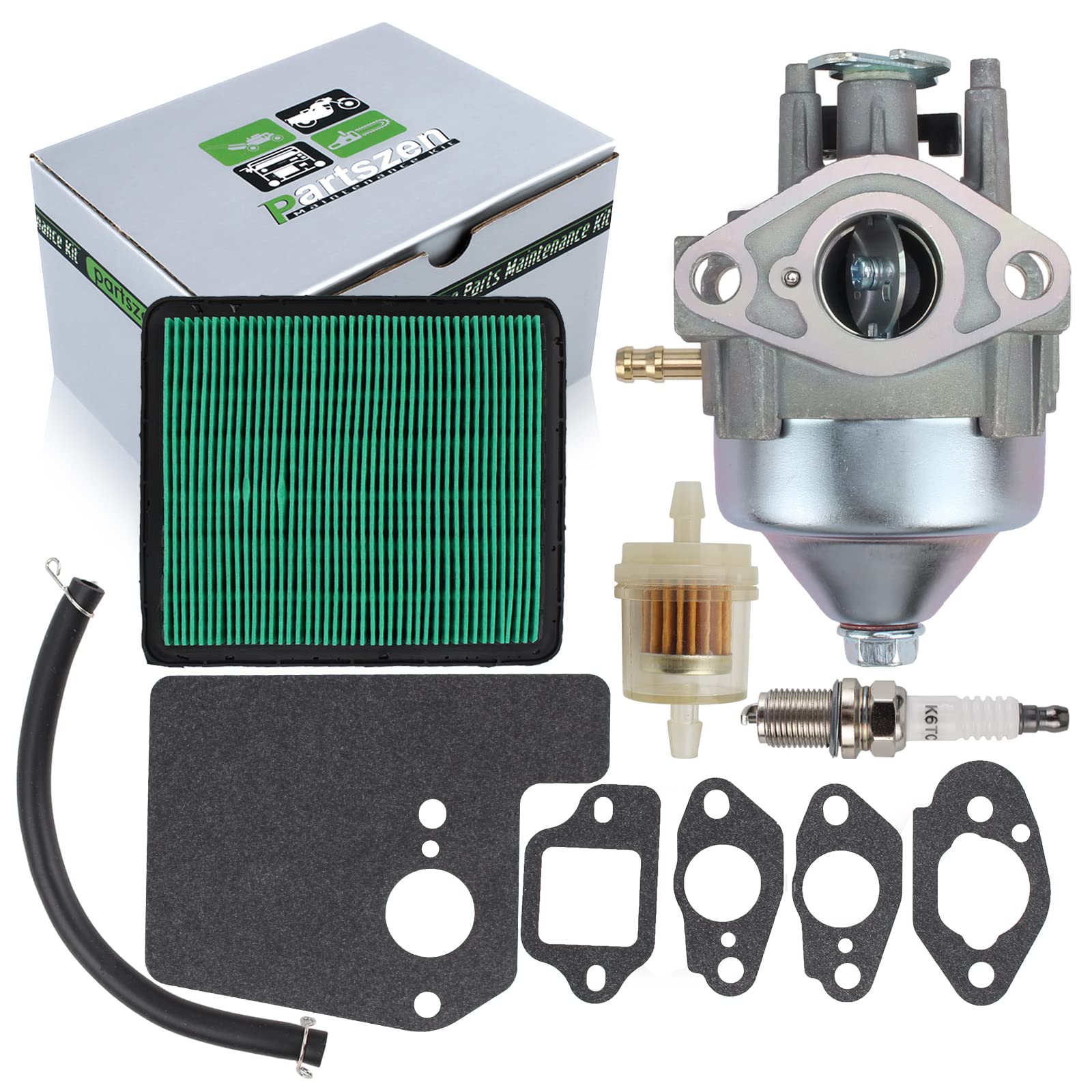 partszen Carburetor Assembly 16100-Z8B-911 H-onda GCV140 GCV160 GCV190 GC140 GC160 GC190 Push Pull Chock Carburetor with Fuel Li