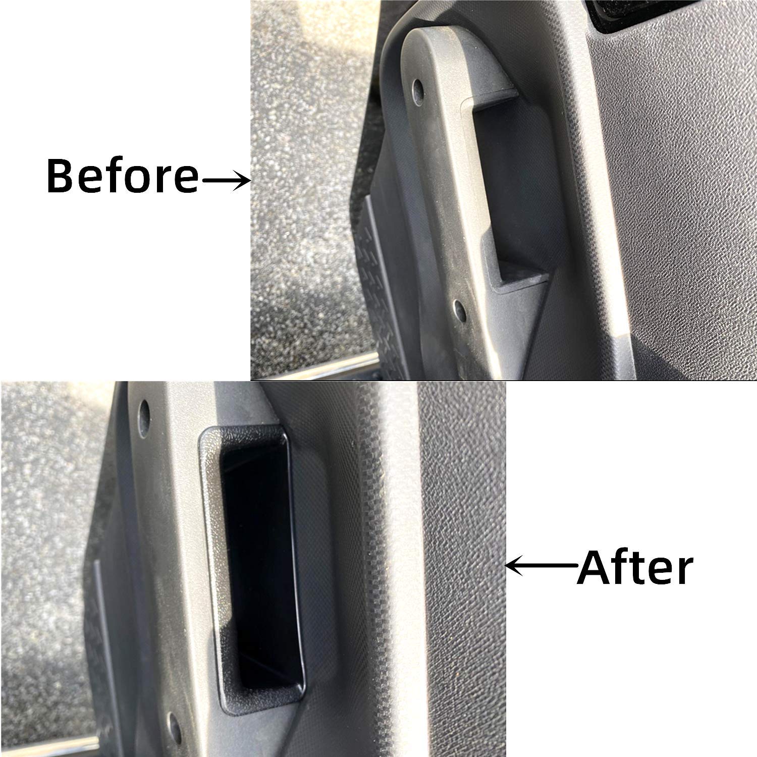 Jojomark Compatible With Jeep Wrangler Jk Jku 2007-2010 2-Door/4-Door Door Grab Handle Storage Box Organizer Tray Accessories