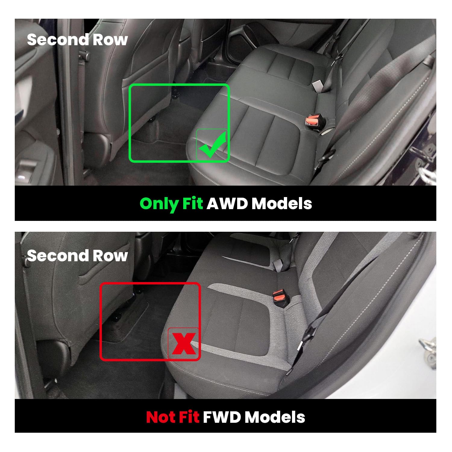 Lasfit Floor Mats & Cargo Liner For Chevrolet Chevy Trailblazer 2021-2026 (Only Fit Awd & Cargo In Upper Deck Position), All Wea