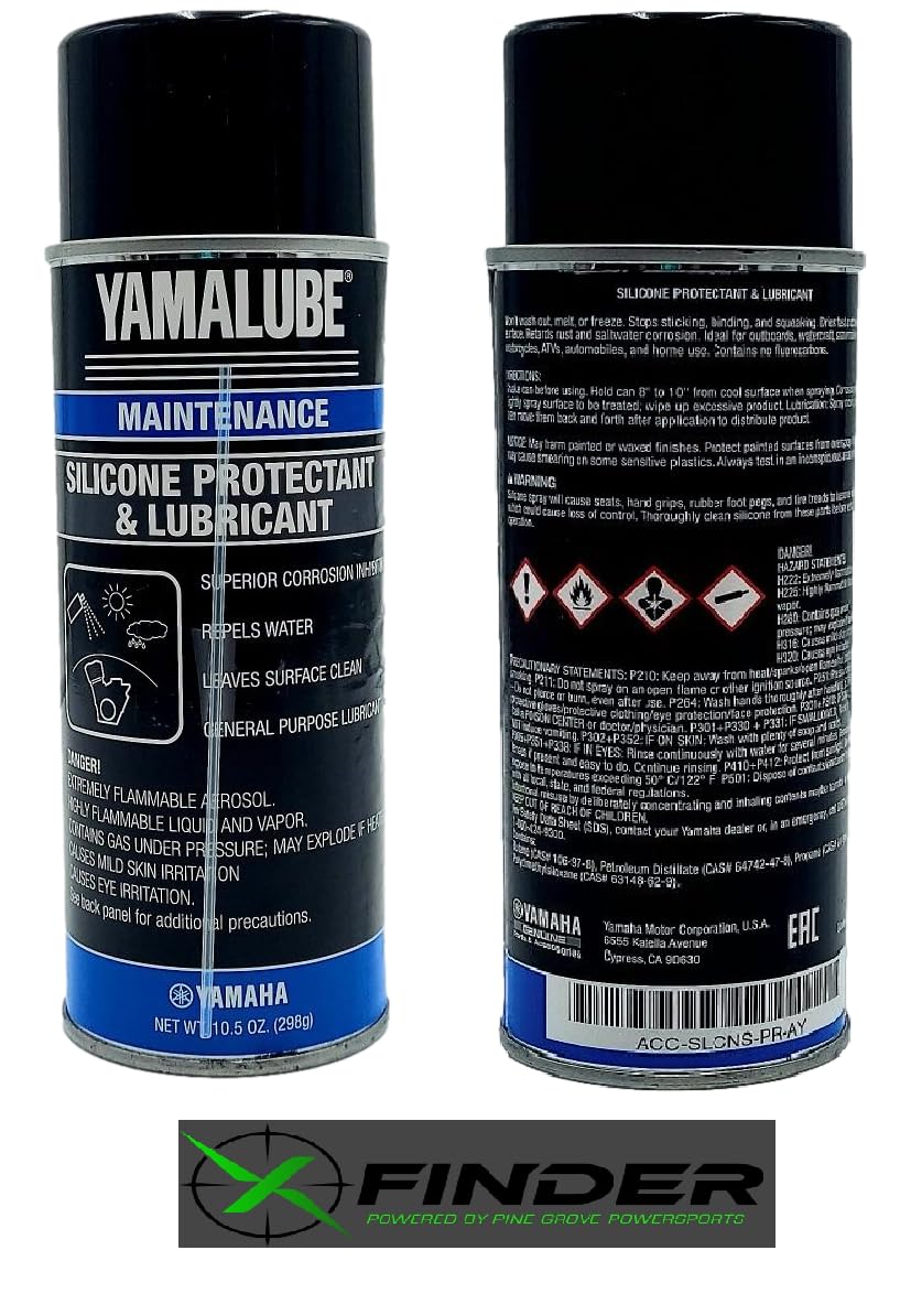 Yamaha Original Oem Yamalube Acc-Slcns-Pr-Ay Silicone Spray Protectant And Lubricant Yamalube Oem - (2) 10.5 Ounce Spray Cans