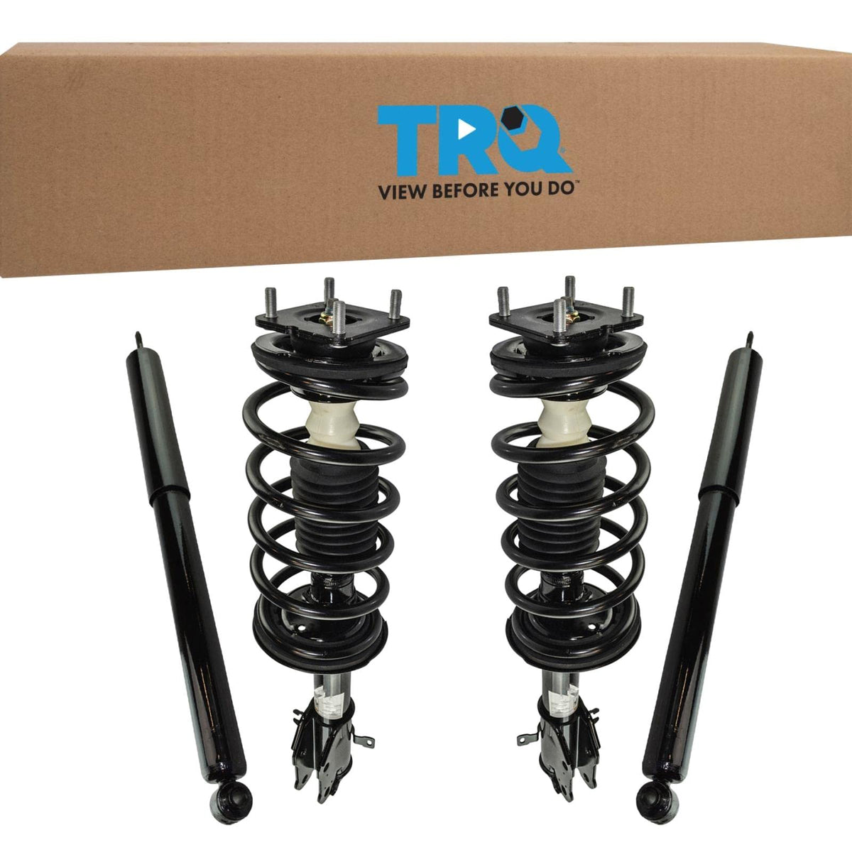 Trq Front And Rear Complete Strut Assembly & Shock Absorber Kit Complete Strut & Coil Spring Assembly Compatible With 2007-2015 