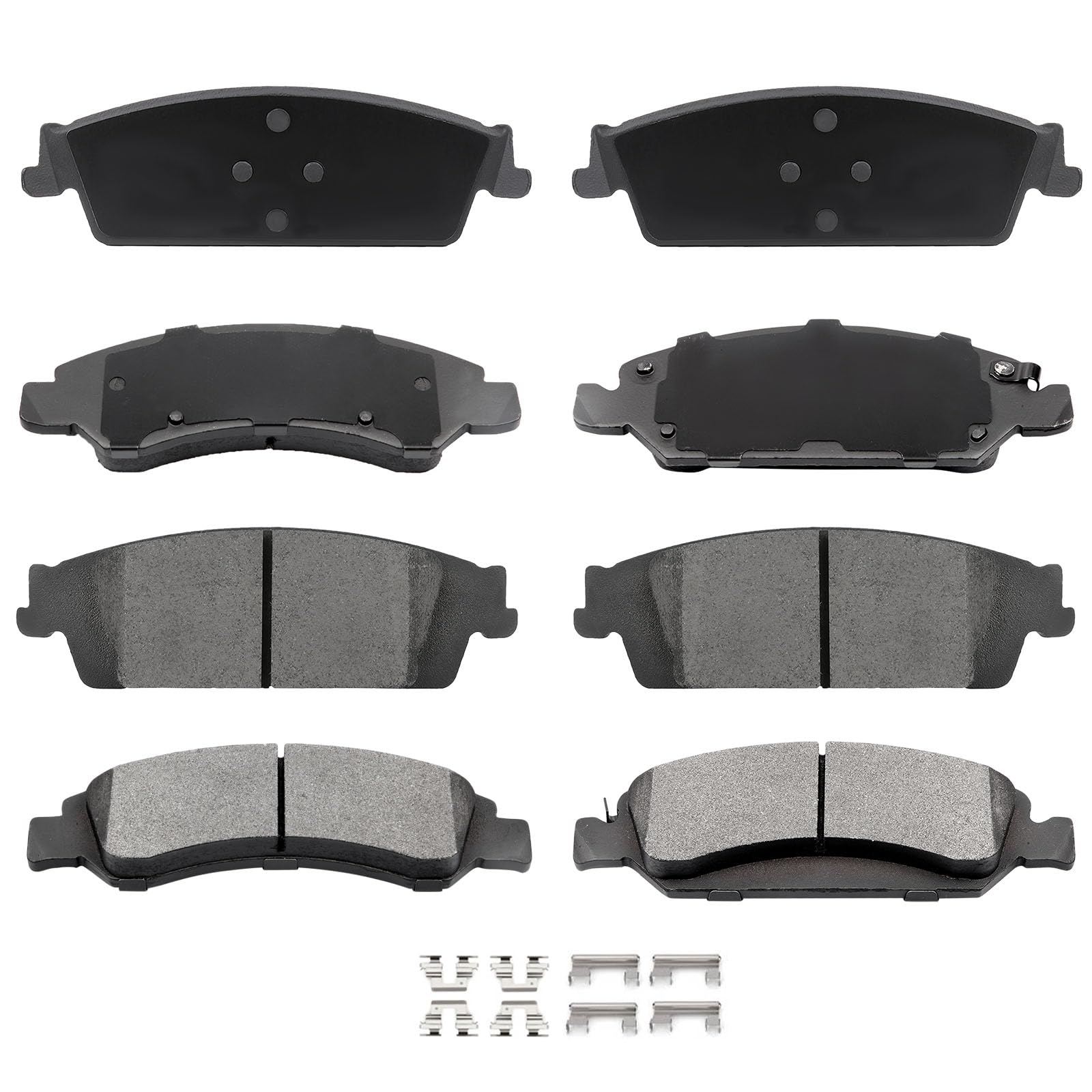 Automuto 8Pcs Front & Rear Disc Brake Pads Set D1707 D1363 For Cadillac Escalade Escalade Esv For Chevrolet Silverado 1500 Subur