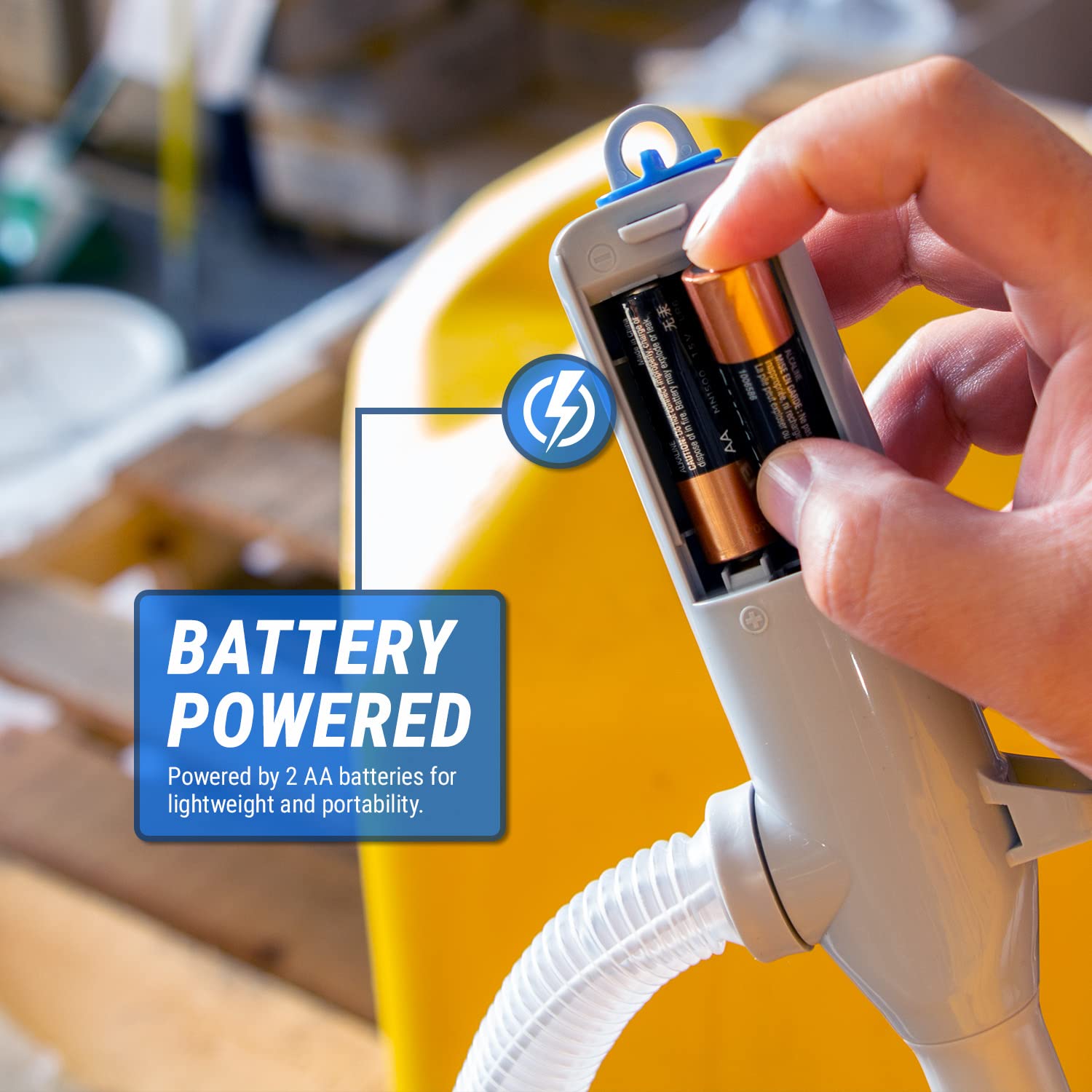 Tera Pump Trha03 Battery Powered Pump Water, Diesel, Gas Transfer Pump With Leak Prevention System (Auto Stop) & Buzzer, 2 Aa Ba