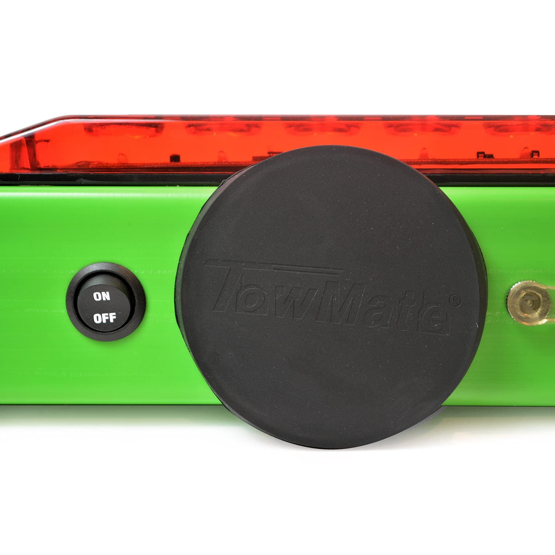 Towmate 22' Wireless Led Tow Light Bar - Lime Green, Magnetic Mount, Battery-Powered, 10+ Hours Of Charge, Heavy-Duty Tow Bar For Vehicles | Towing Safety Light | Tm22G Includes Trendsauto Decal