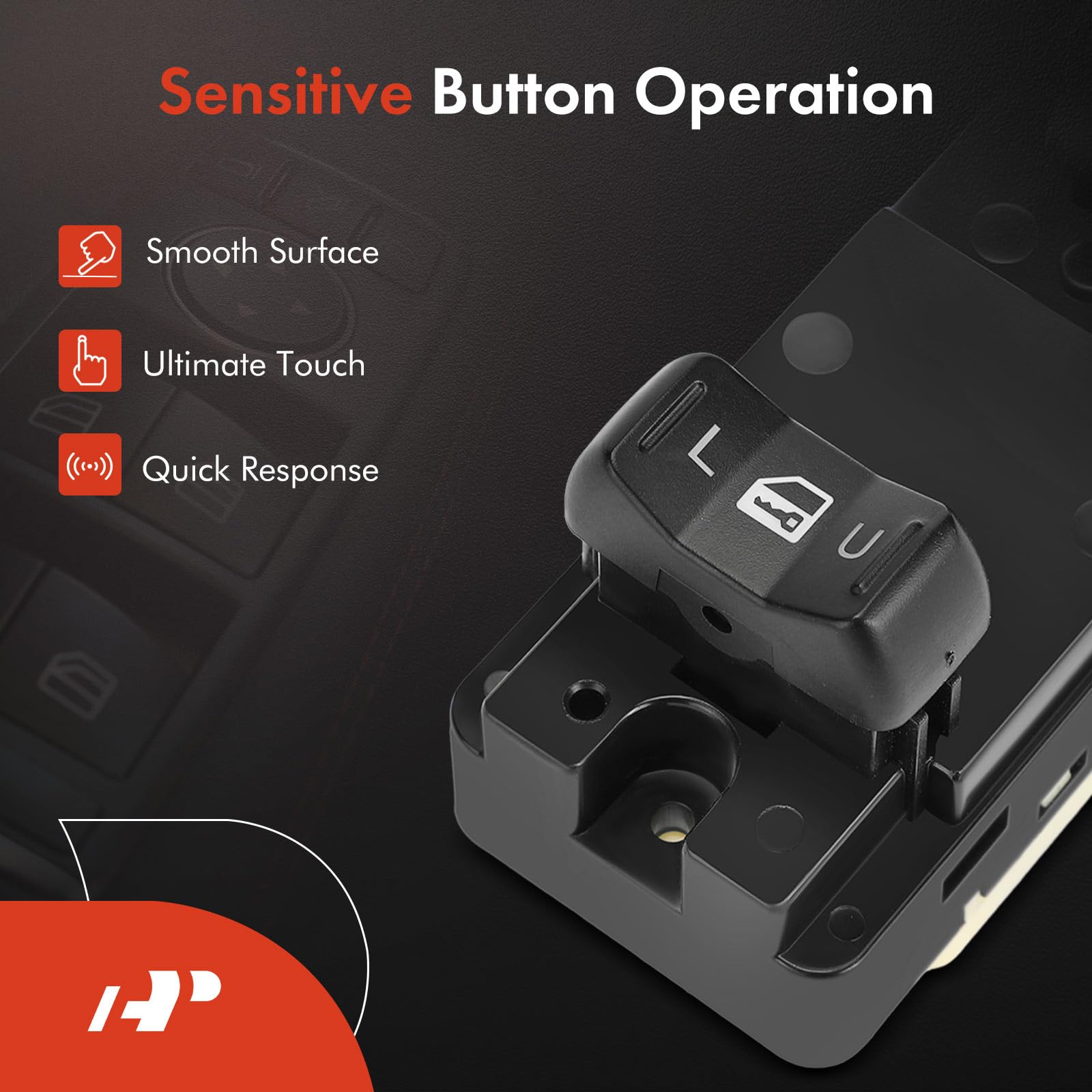 A-Premium Right Passenger Side Power Window Switch Compatible with Chevrolet Colorado 2004-2012, GMC Canyon 2004-2012, Hummer H3 2006 2008-2010, Isuzu i-280 i-350, Replace# 15205244