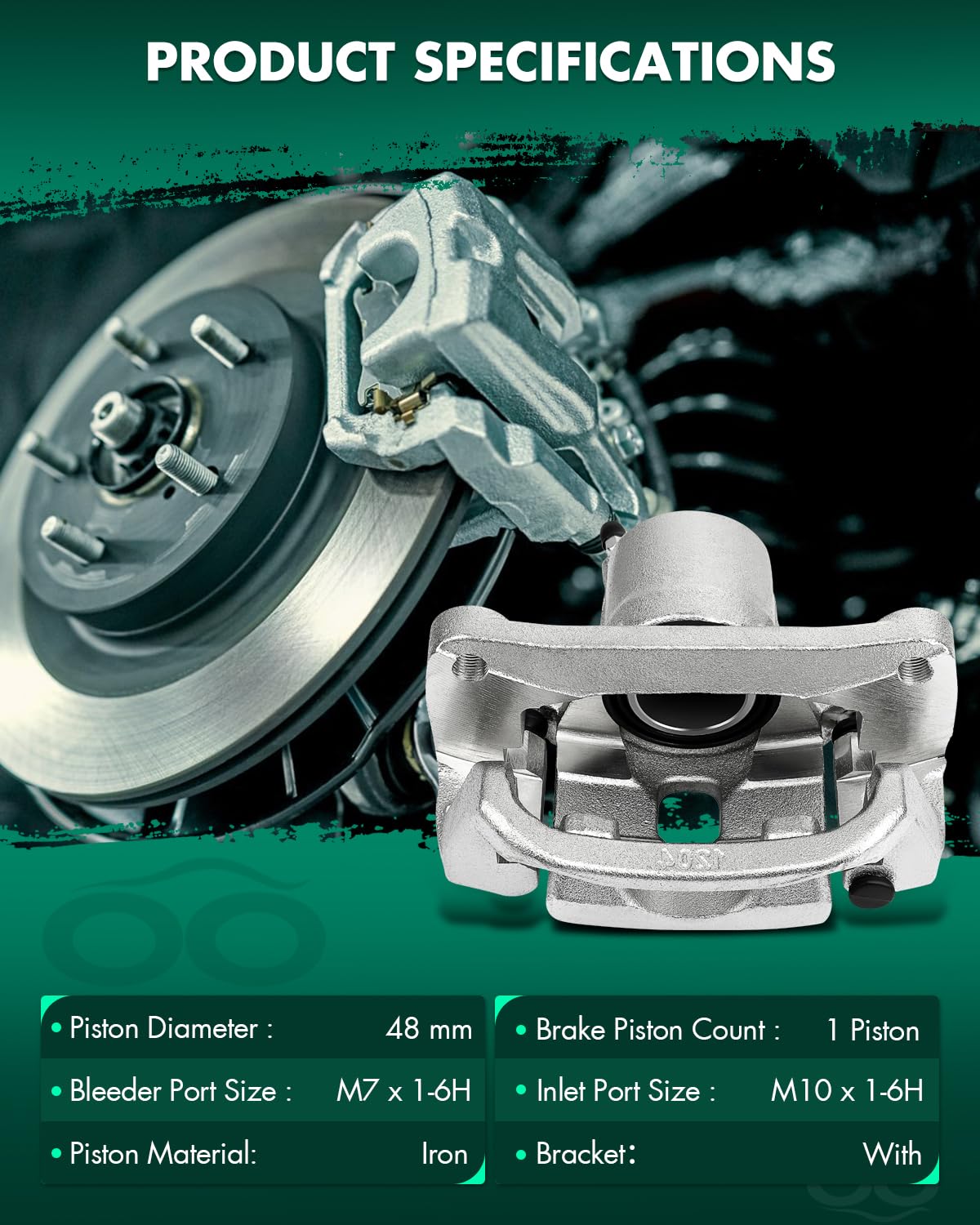 Scitoo Rear Right Brake Caliper With Bracket 19B3276 Compatible For Toyota Sequoia 2008-2017 For Toyota Tundra 2007-2017