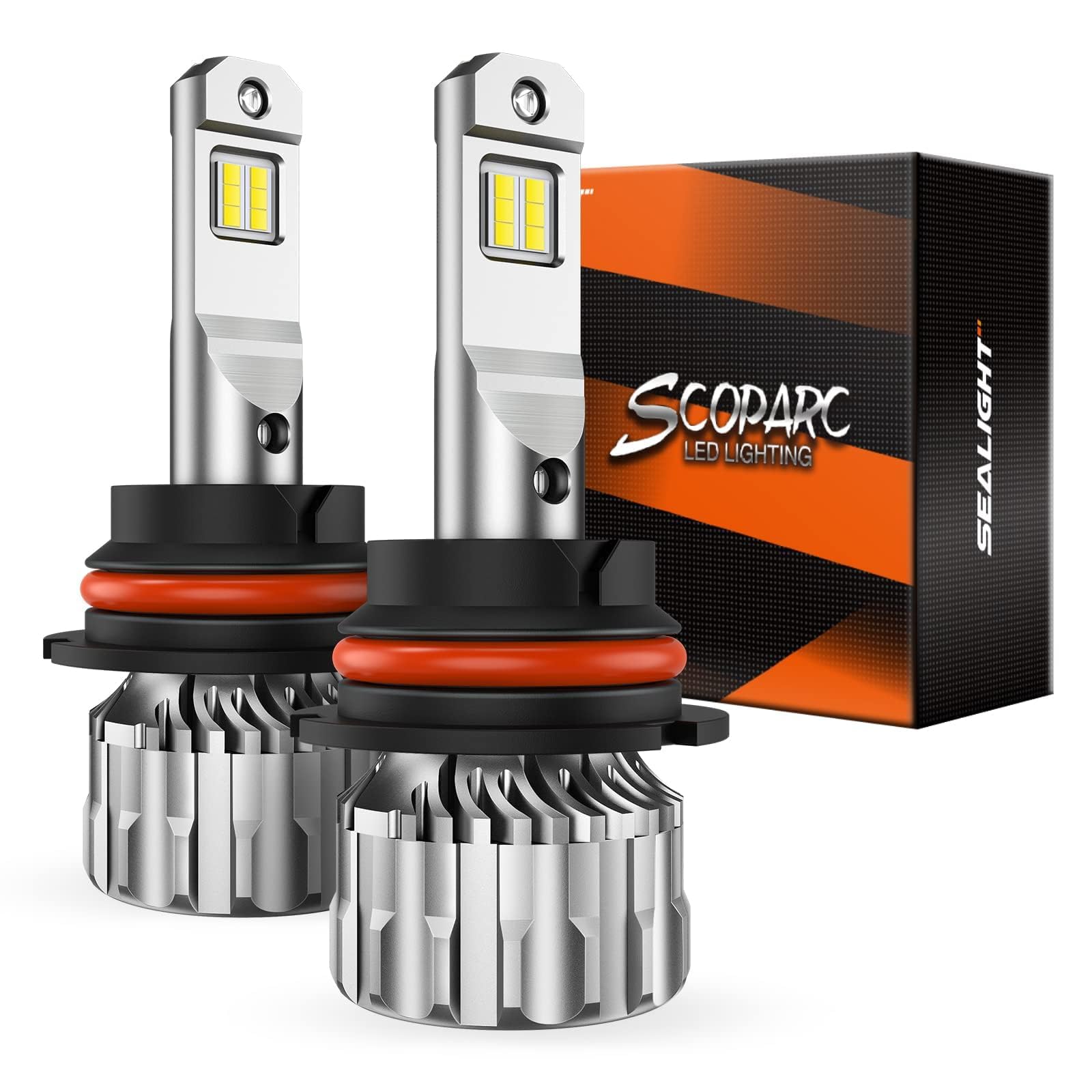 Sealight 9007/Hb5 Bulbs 36000Lm Ultra-Brighter, 9007 Bulbs 6500K Cool White Fog Lights, 60000+ Hours Lifespan With 15000Rpm Cool