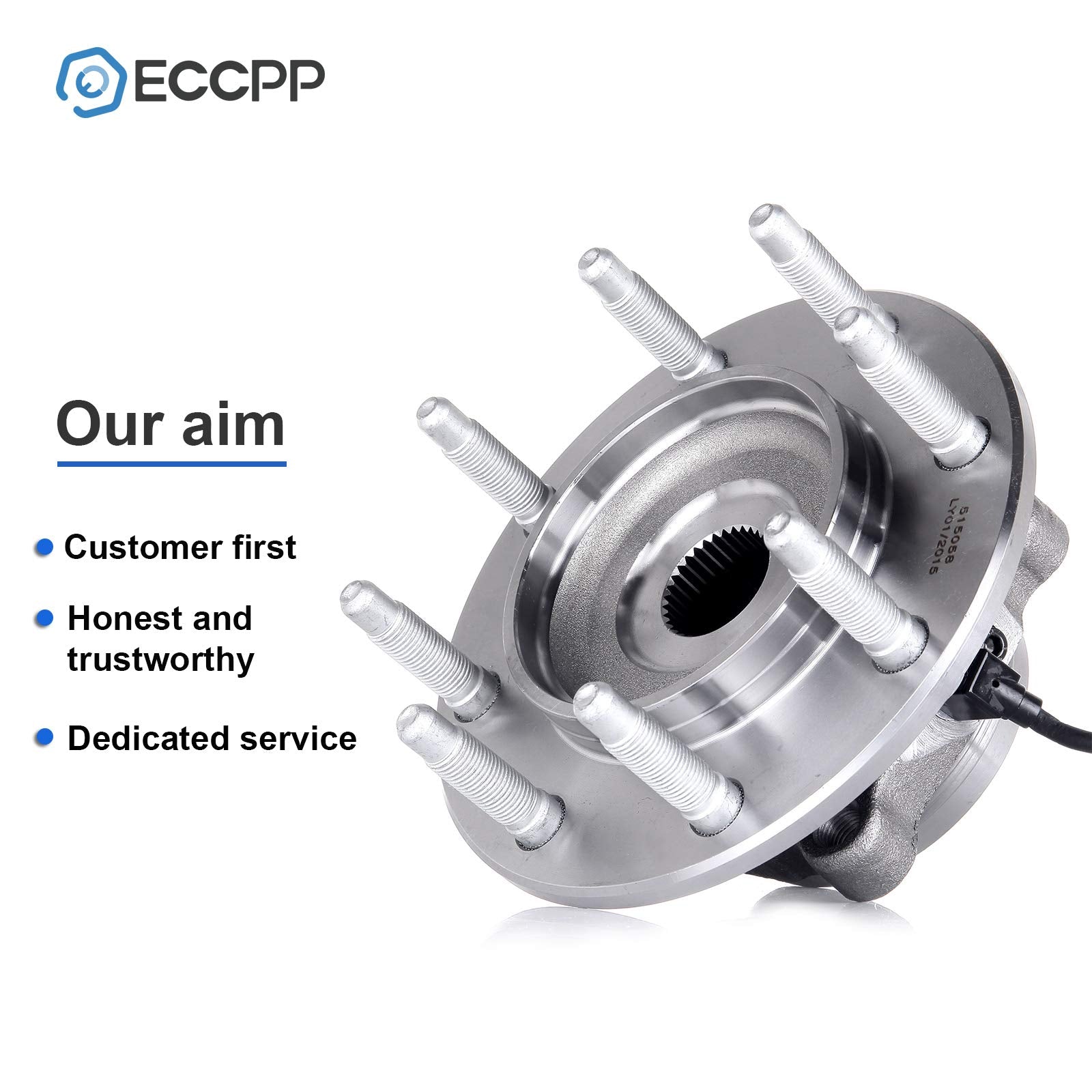 ECCPP 515058 Front Wheel Bearing and Hub Assembly fit for Chevrolet Silverado 1500 HD 2500 HD Tahoe GMC Sierra 1500 HD 2500 HD Y