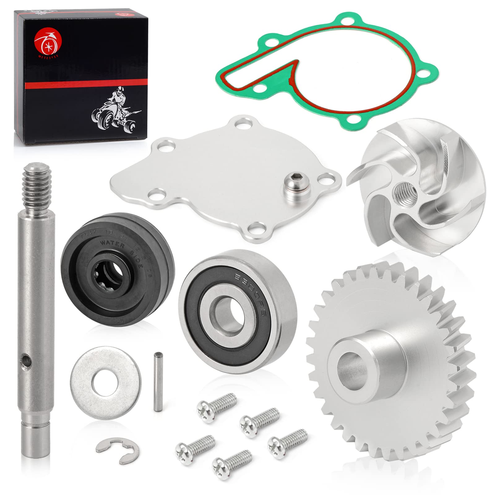 Water Pump Seal Billet Aluminum Gear Impeller Cover and Bearing Kit 1987-2006 For YAMAHA Banshee 350