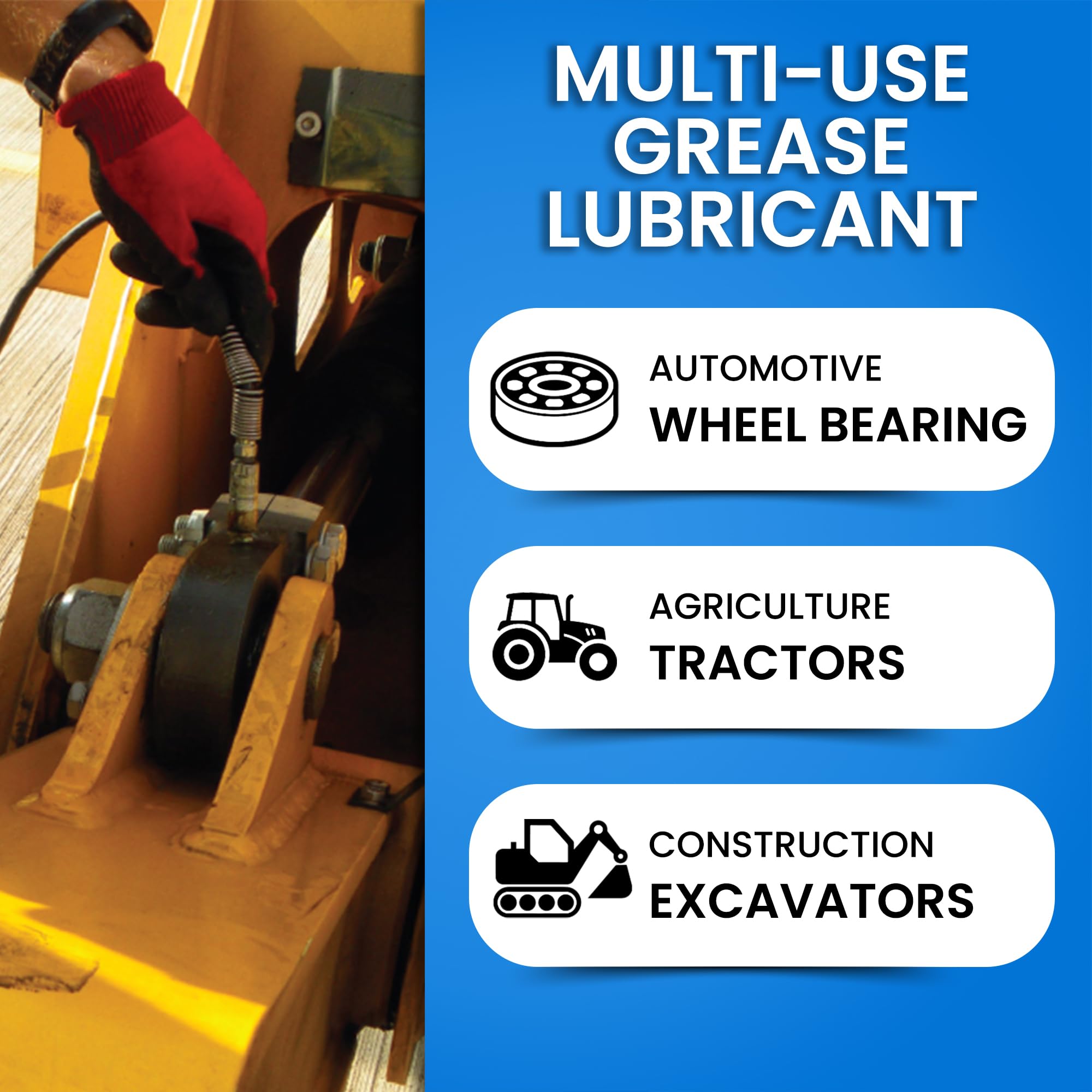 Red And Tacky Lithium Grease Tube | Wheel Bearing | High Temp | Axle | Automotive | Trailer | 5Th Wheel | Ball Joint | Tractor |