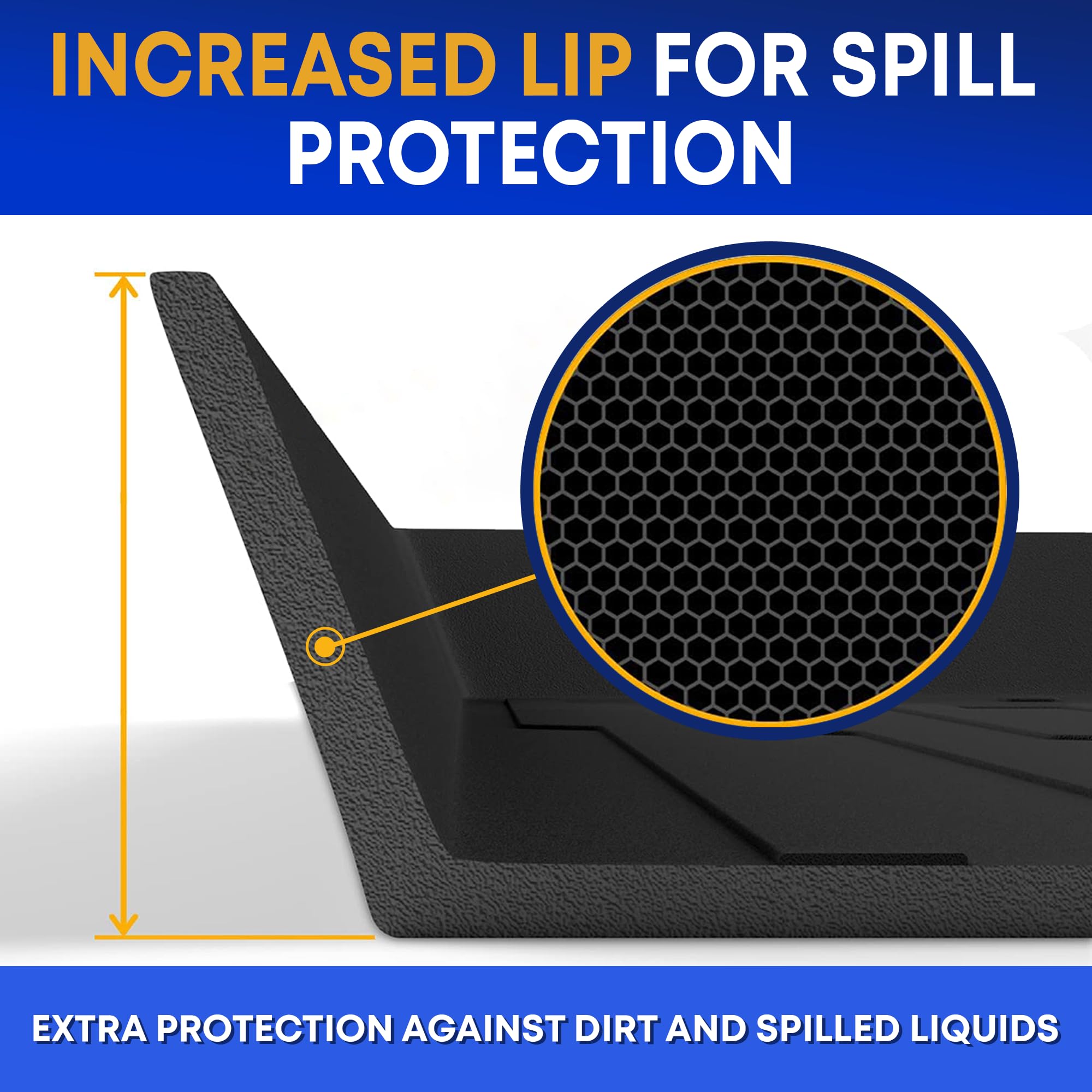 Premium Cargo Liner For Toyota Camry Camry Hybrid 2018-2024 - Custom Fit Car Trunk Mat -All-Season Black Cargo Mat - 3D Shaped L