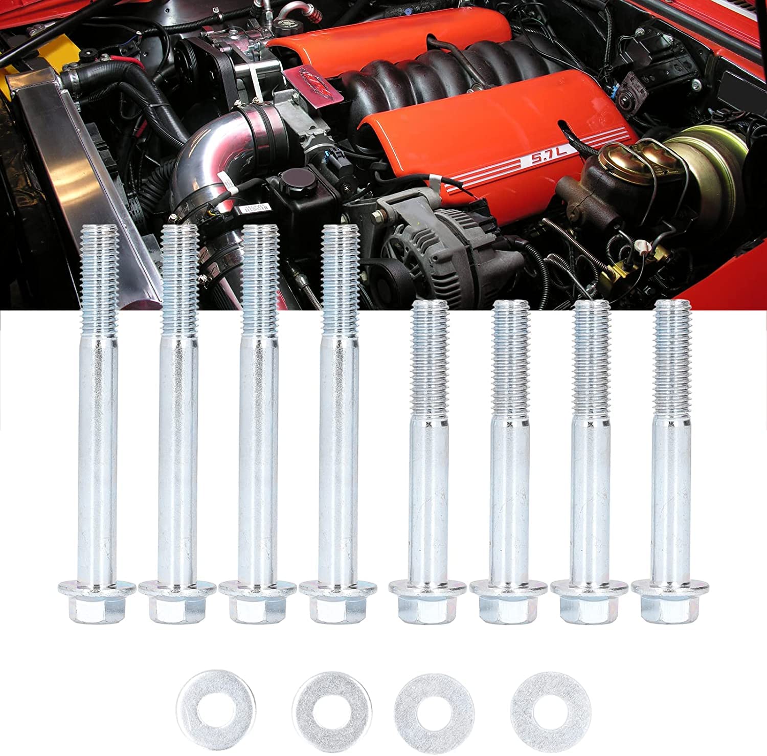 12 PCS LS Engine Stand Bolt Kit Endxedo M10-1.5 Engine Stand Bolt Flange Kit for LSX LS LS1 4.8L 5.3L 6.0L 6.2L LR4 LQ4 LS6 LQ9