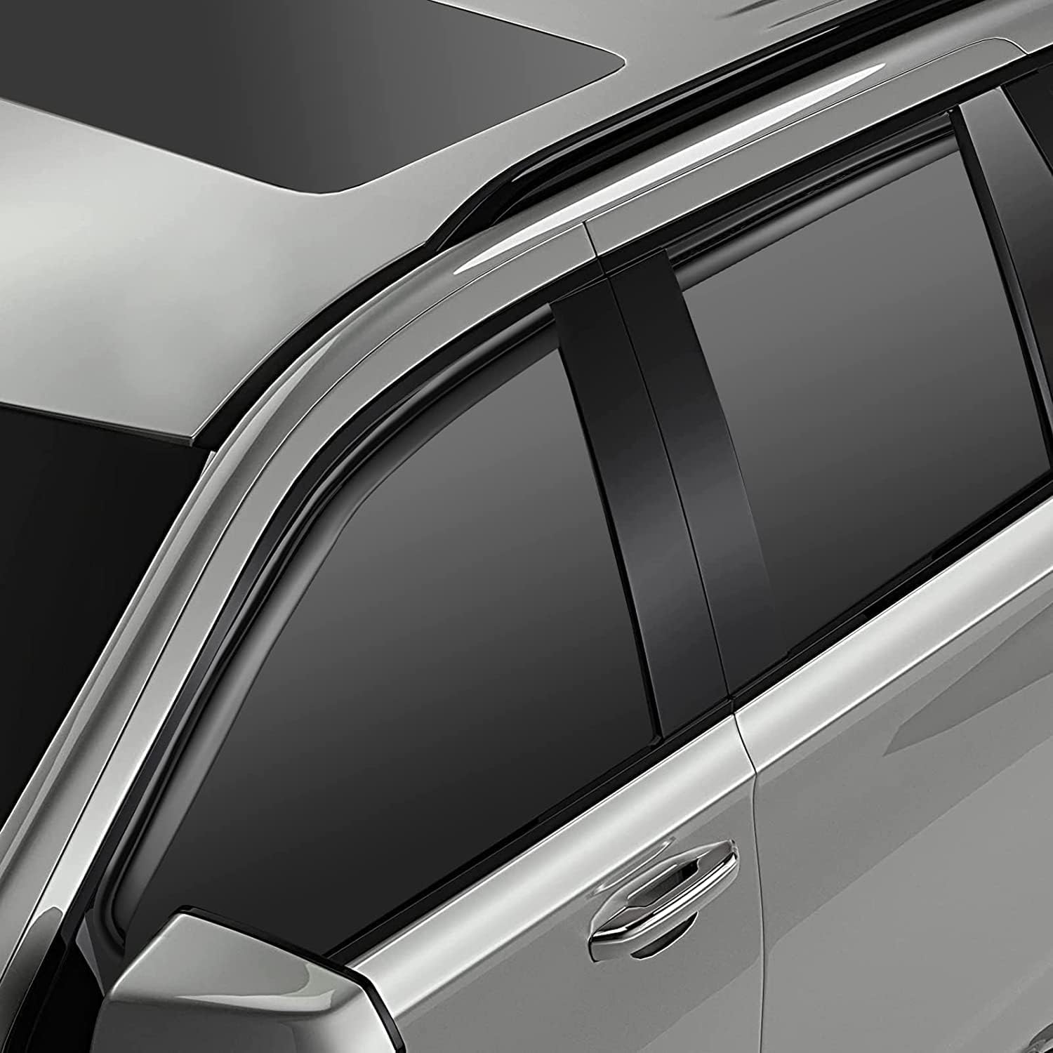 Cxdar Window Rain Guards Visors For 2000-2006 Chevy Tahoe, Window Vent Wind Shades Deflectors For 00-06 Gmc Yukon