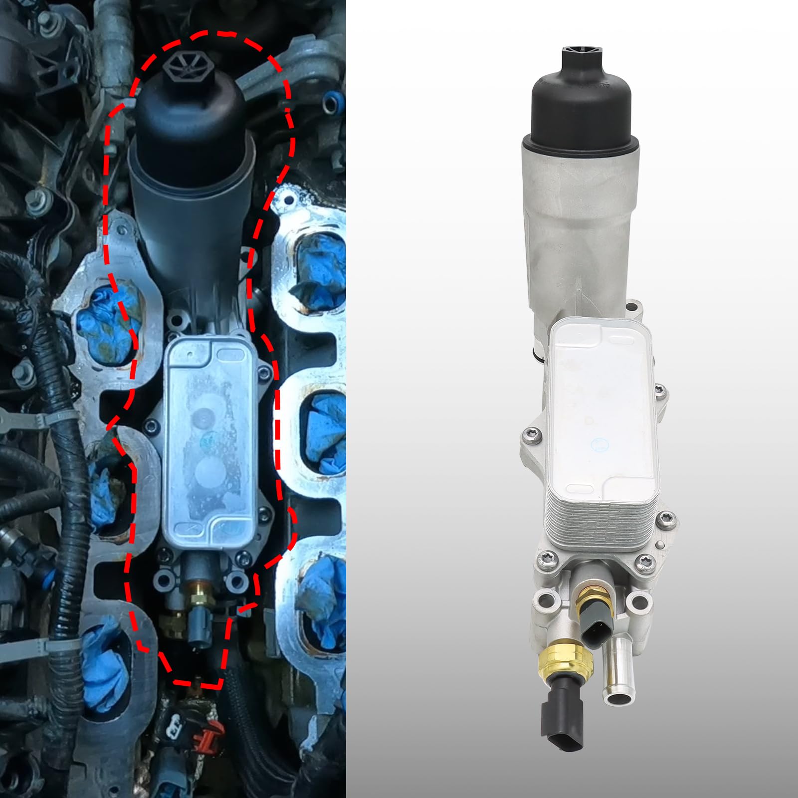 926-959 Aluminum Engine Oil Cooler For Jeep Cherokee Wrangler Jk, Chrysler 300 Pacifica, Dodge Durango Journey Charger Challenge