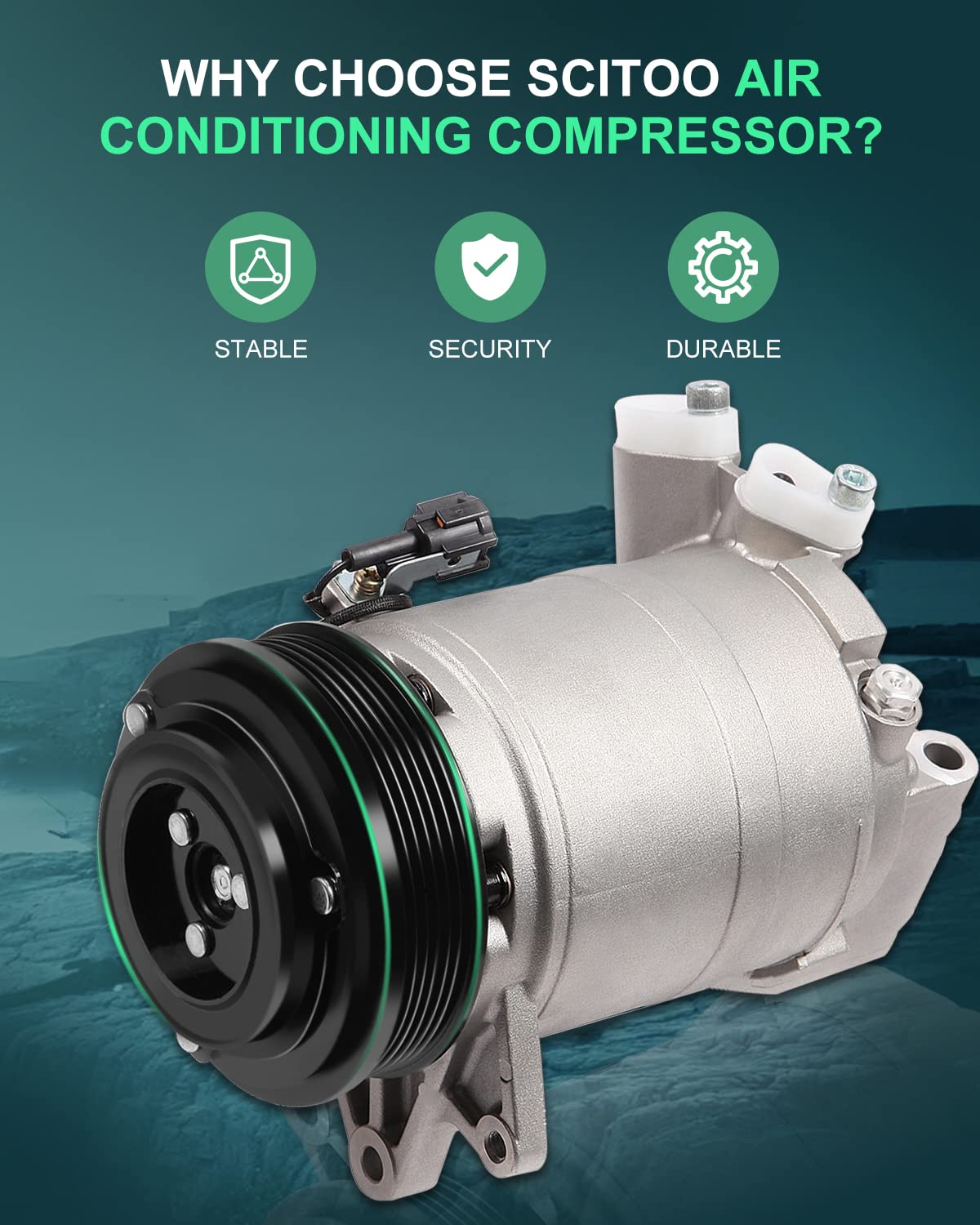 Scitoo Ac Compressor For Nissan Altima 3.5L 2002-2006 For Nissan Maximaa 3.5L 2003-2007 A/C Compressors With Clutch Rapid Coolin