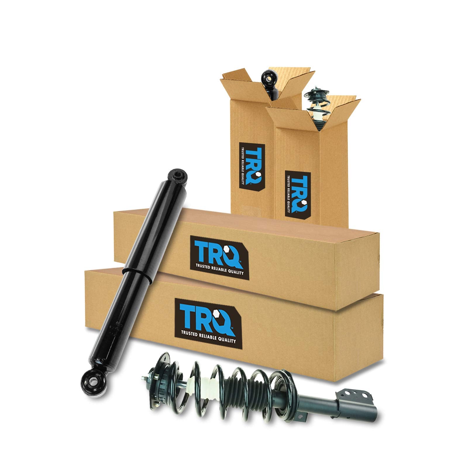 Trq Front And Rear Complete Strut Assembly & Shock Absorber Kit Complete Strut & Coil Spring Assembly Compatible With 2005-2006 