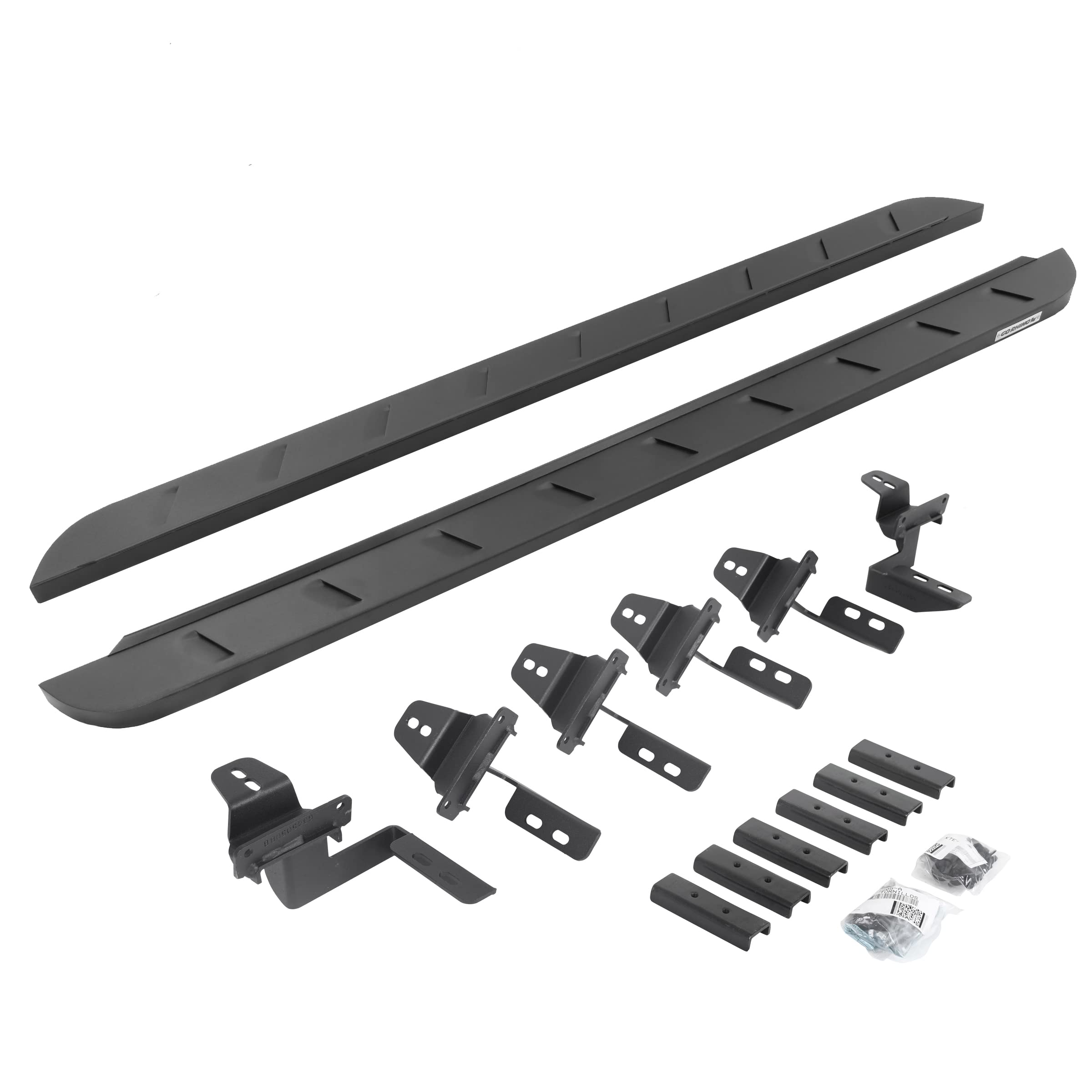 Go Rhino 63450568Spc Rb10 Slim Line Running Boards With Mounting Brackets Kit For Jeep 18 Wrangler Jk, Jeep 07-17 Wrangler (Sport Utility)