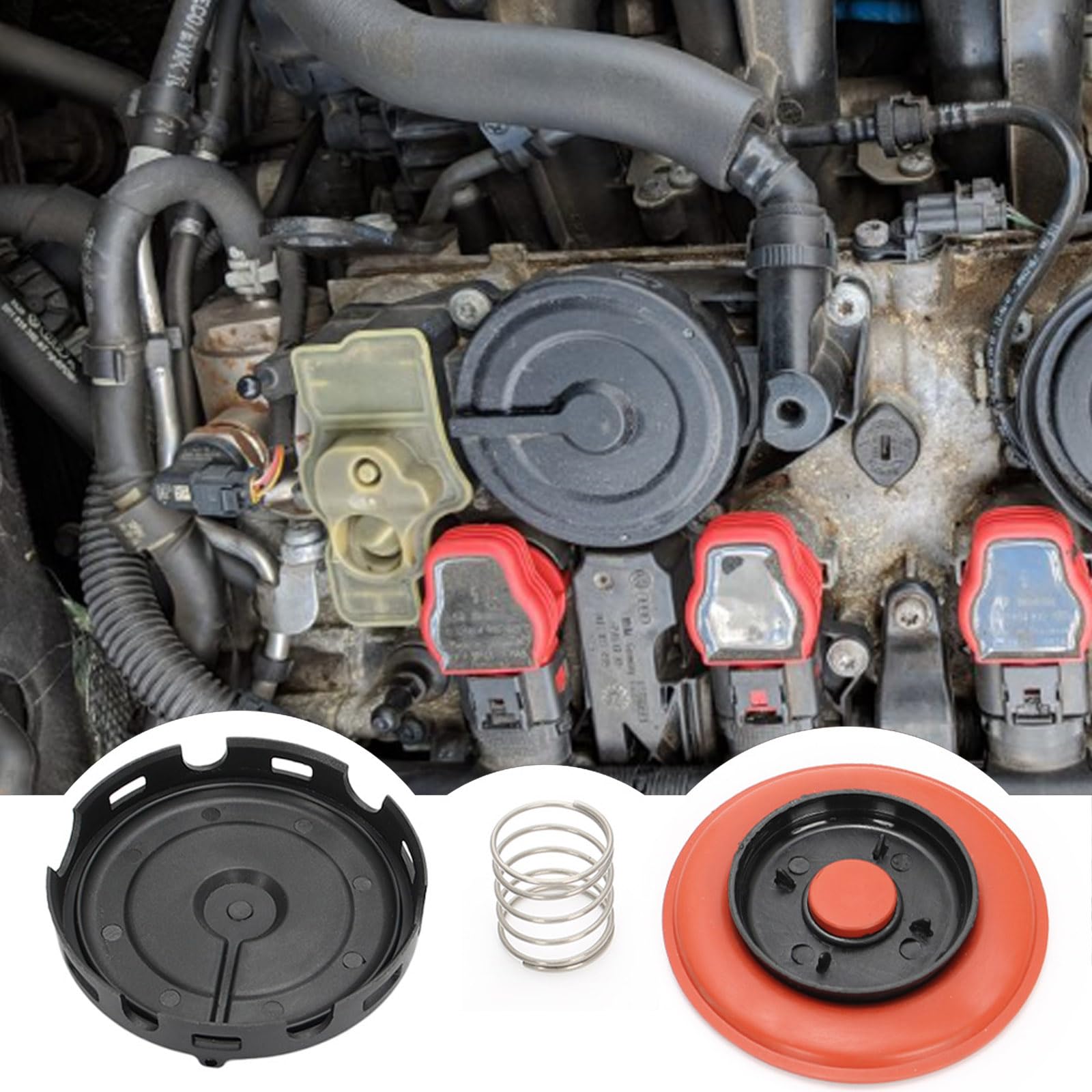 FANHAY 917-064 PCV Valve Diaphragm Cover Compatible with Audi & VW Models,for Audi A3 A4 A5 Q5 RS Q3 RS3 S3 TT Volkswagen Beetle