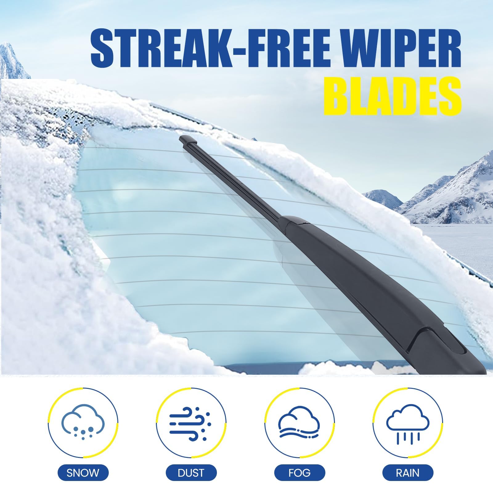 13'' Rear Wiper Blade,Back Windshield Wiper For Vw Tiguan 17-09,Golf Wagon 13-10,Golf V Vi Variant 14-07,Jetta 14-09,Rabbit 09-0