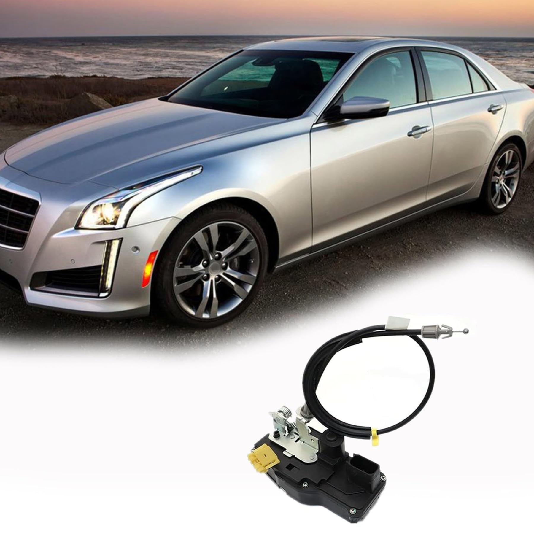 Front Left Driver Door Latch Lock Actuator Compatible with Cadillac Vehicles - CTS 2008-2014 Sedan, Wagon, Without Keyhole 22922