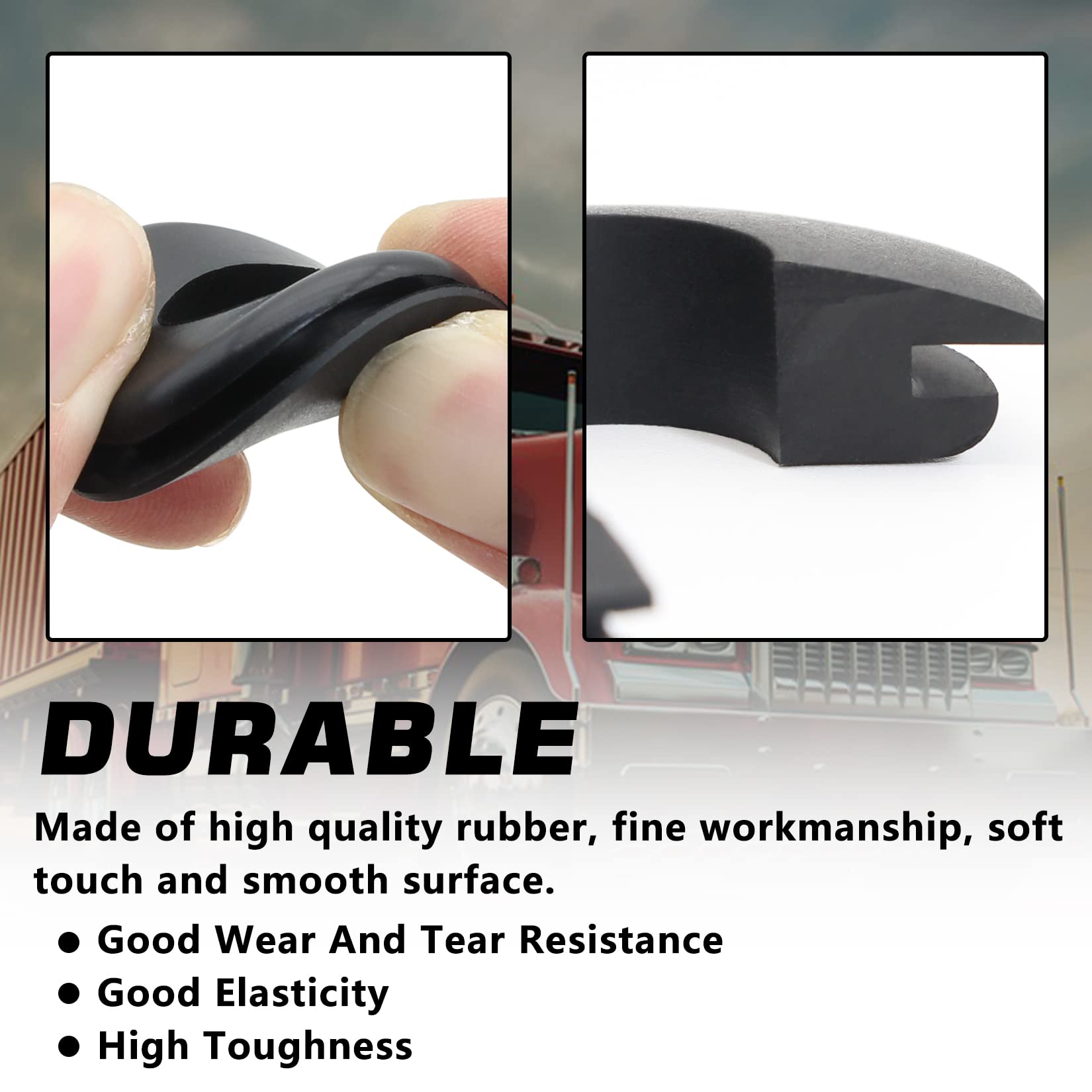 Grepspud 36Pcs Glad Hand Seals Black Rubber Gladhand Seal Washers Elastic Grommets Round Gaskets For Semi Trucks Trailers Tractors Parts Number 10028