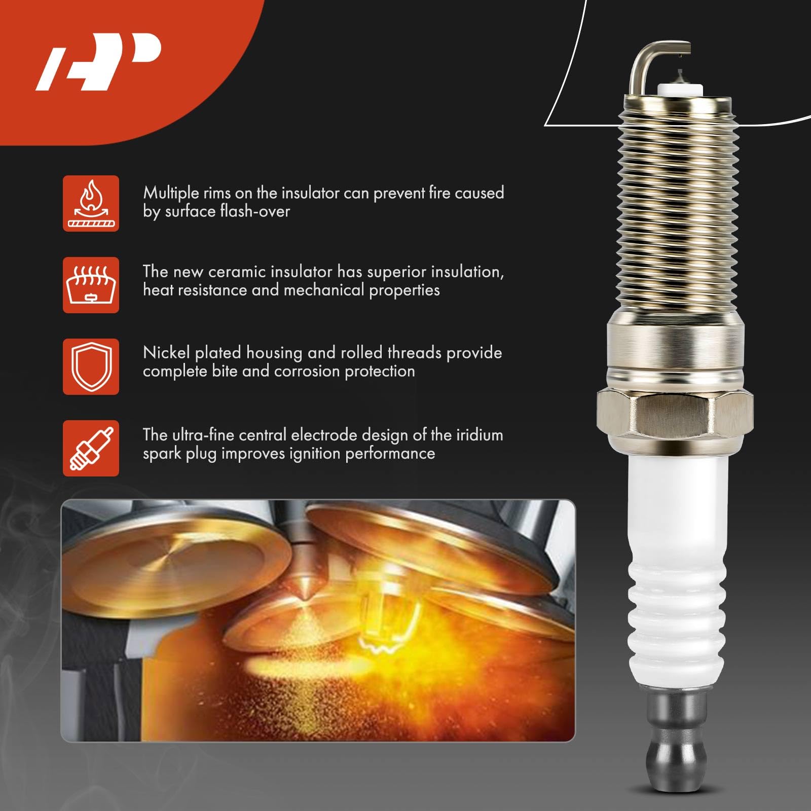 A-Premium (Yellow) Set Of 12 Ignition Coil Pack And Iridium Spark Plugs Compatible With Chevrolet Trailblazer Ext & Gmc Envoy, E