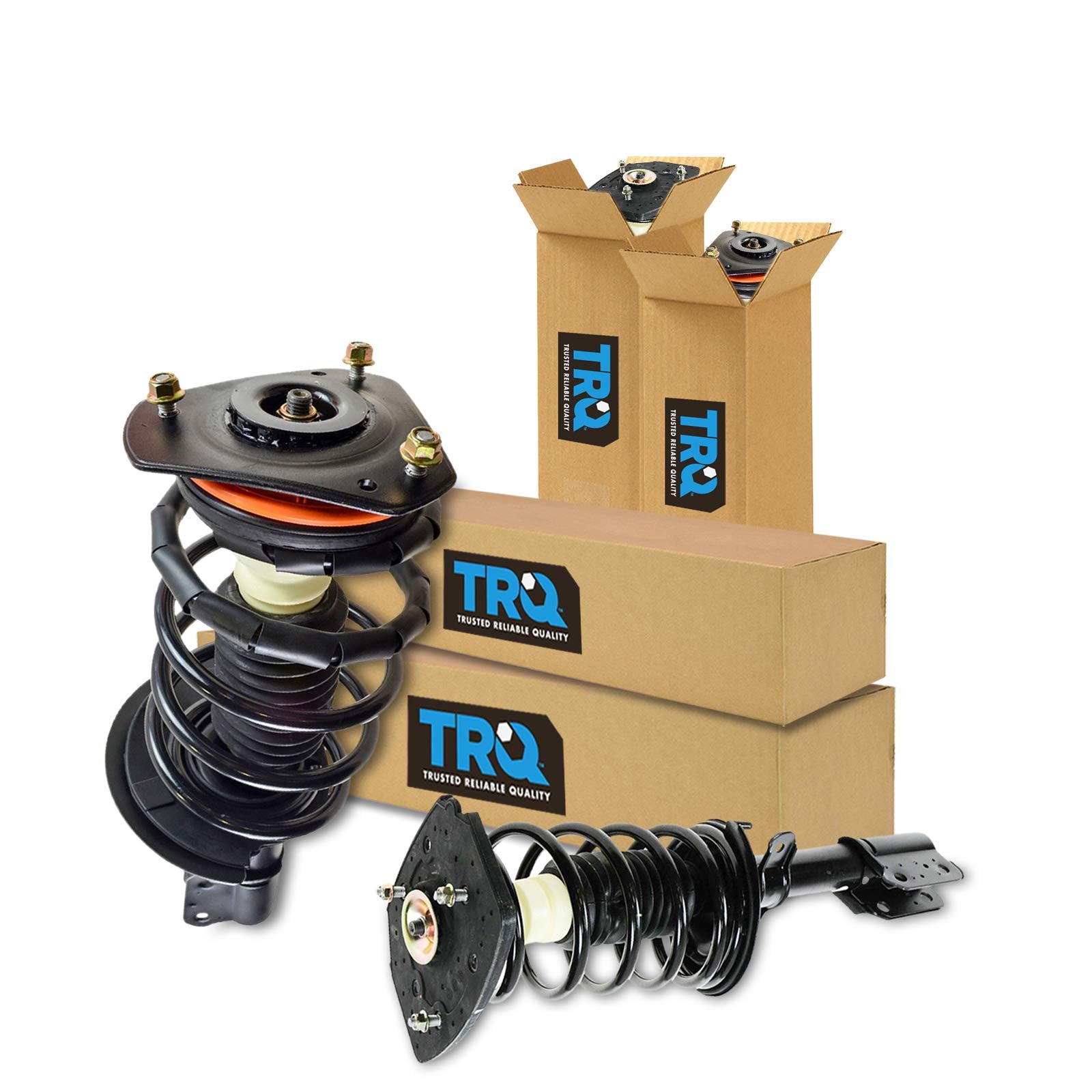 Trq Front And Rear Strut & Coil Spring Assembly Set Driver & Passenger Sides Compatible With 05-09 Buick Lacrosse 00-13 Chevrole