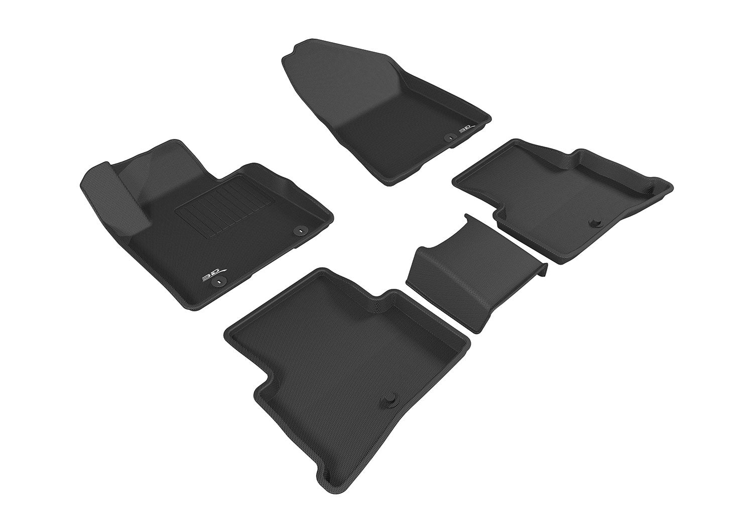 3D Maxpider Custom Fit Kagu Floor Mat (Black) Compatible With Kia Sportage 2017-2022 - Full Set