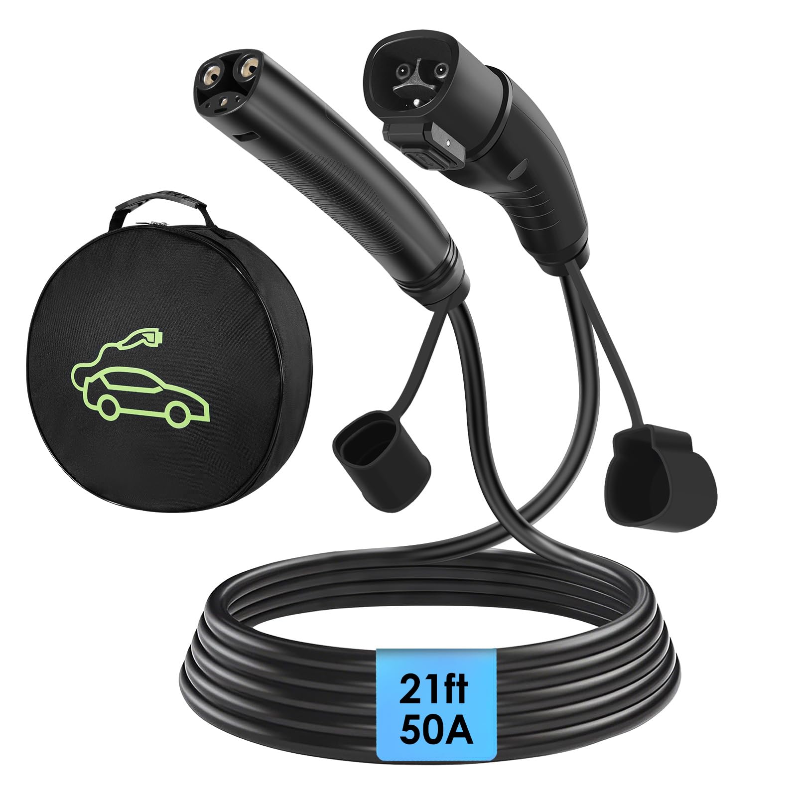 LZSTEC NACS Extension Cable Cord, Charging Extension Cable for Tesla, 21ft 50A 240V 12Kw, Compatible with Tesla & NACS Level 1 &