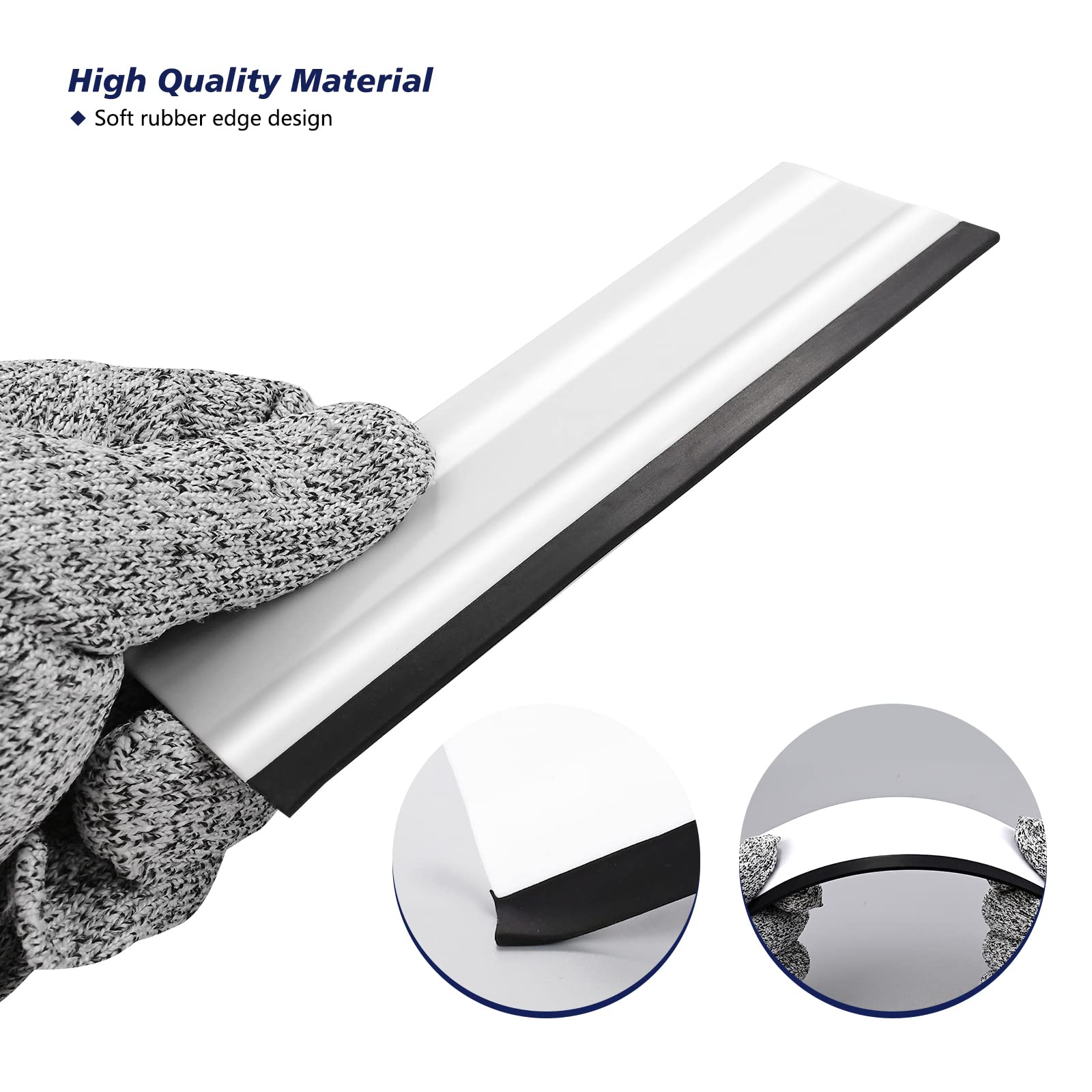 Ehdis 6'' Block Squeegee Car Rubber Squeegee For Car Window Windshield,Film,Stickers,Decals And Vinyl Applicator Tool, Pack Of 2