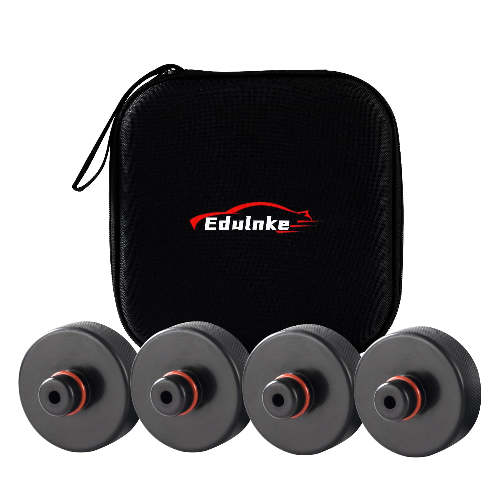 Edulnke Lifting Jack Pads Compatible with Tesla Model 3/S/X/Y, Upgrade Sturdy Rubber Lift Jack Pucks, 2016-2025 Jack Pad with Pr